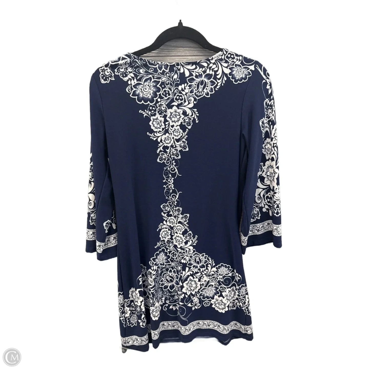 Dress Casual Midi By Haani In Blue & White, Size: Mp