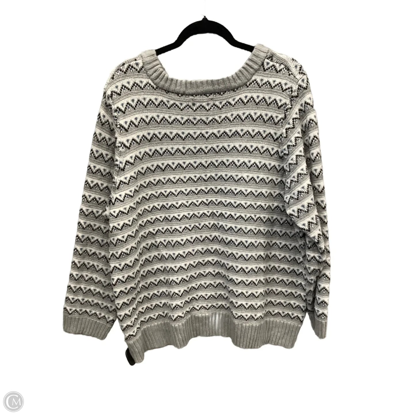 Sweater By Croft And Barrow In Grey, Size: 3x