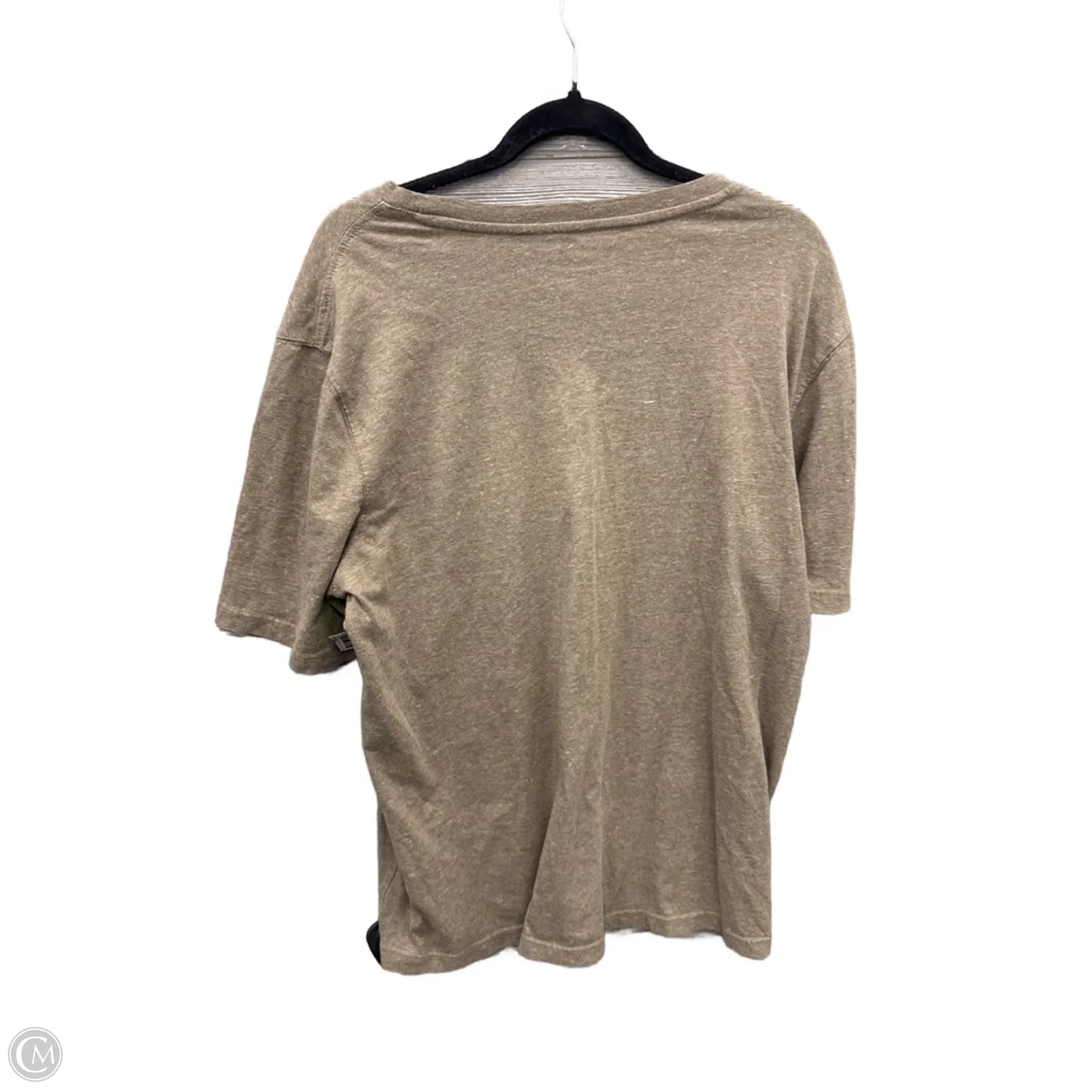 Top Short Sleeve By Croft And Barrow In Brown, Size: L
