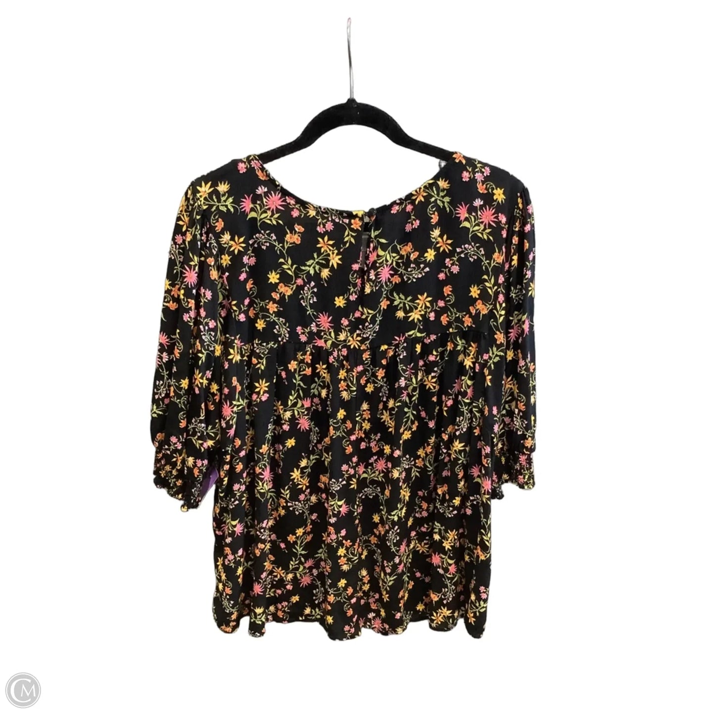 Top Long Sleeve By Terra & Sky In Floral Print, Size: 3x