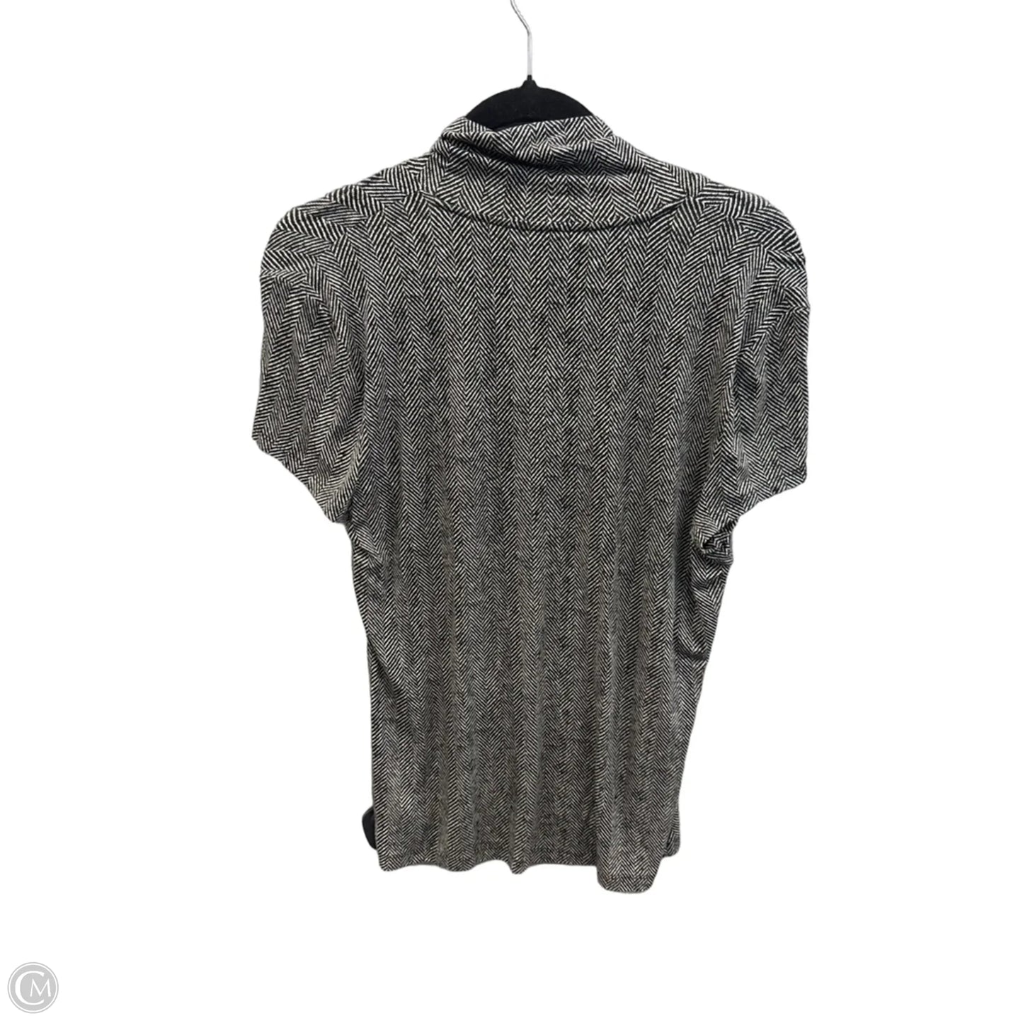 Top Short Sleeve By Lauren By Ralph Lauren In Black & White, Size: Xl