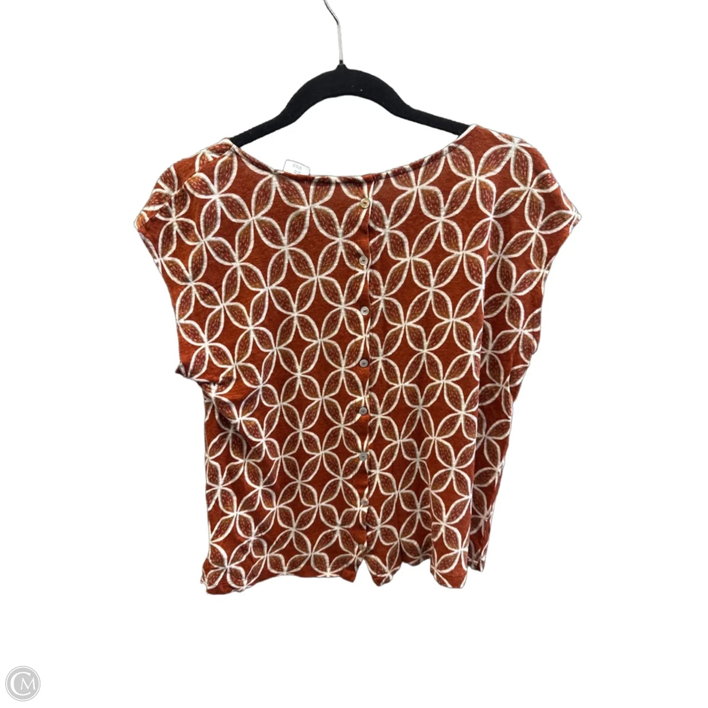 Top Short Sleeve By Sigrid Olsen In Orange, Size: M