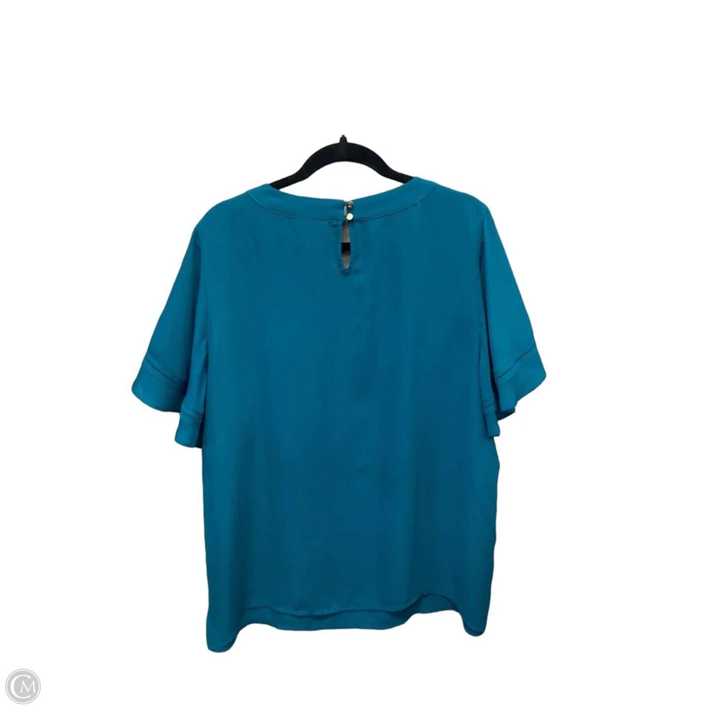 Top Short Sleeve By Liz Claiborne In Blue, Size: Xl