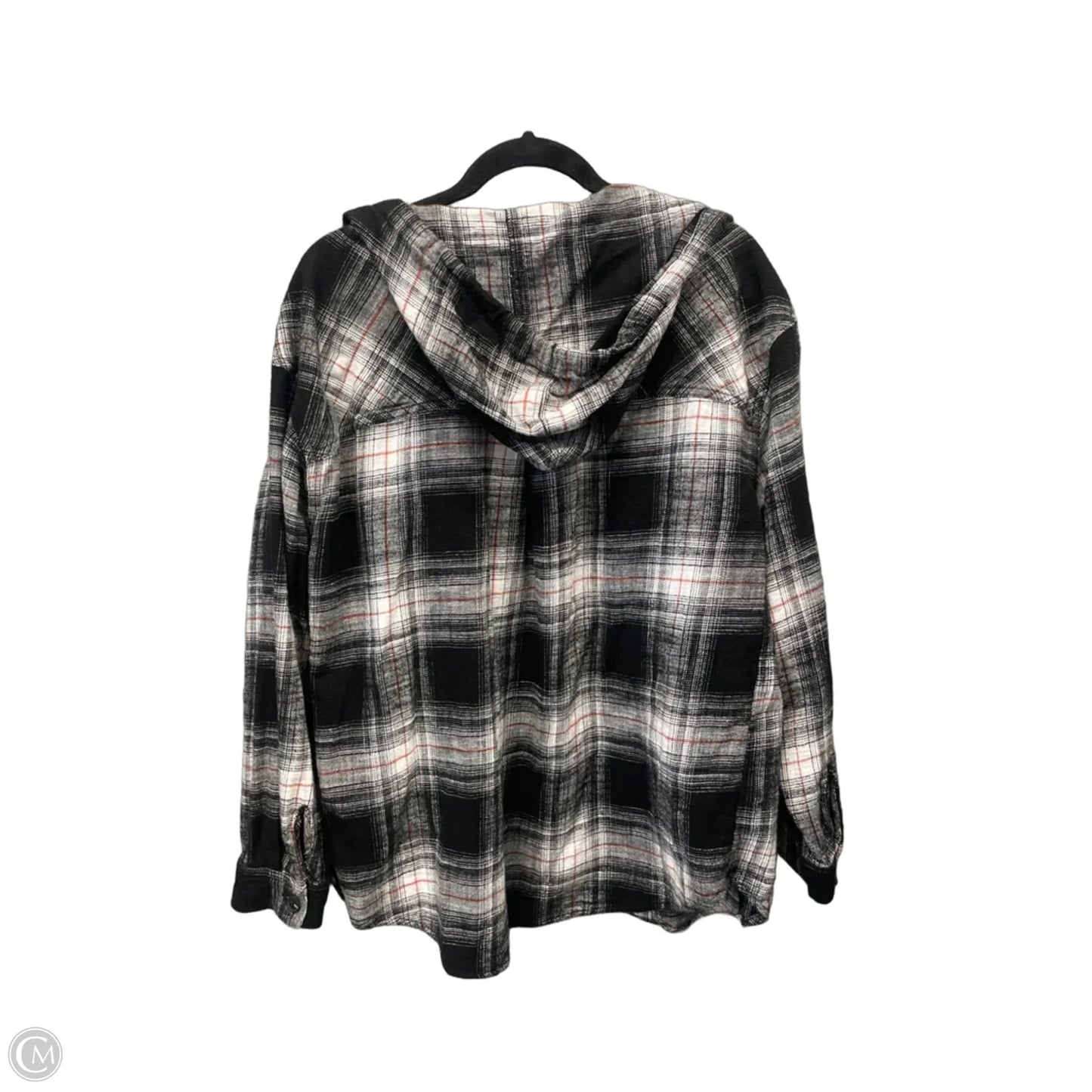Jacket Fleece By Maurices In Plaid Pattern, Size: L