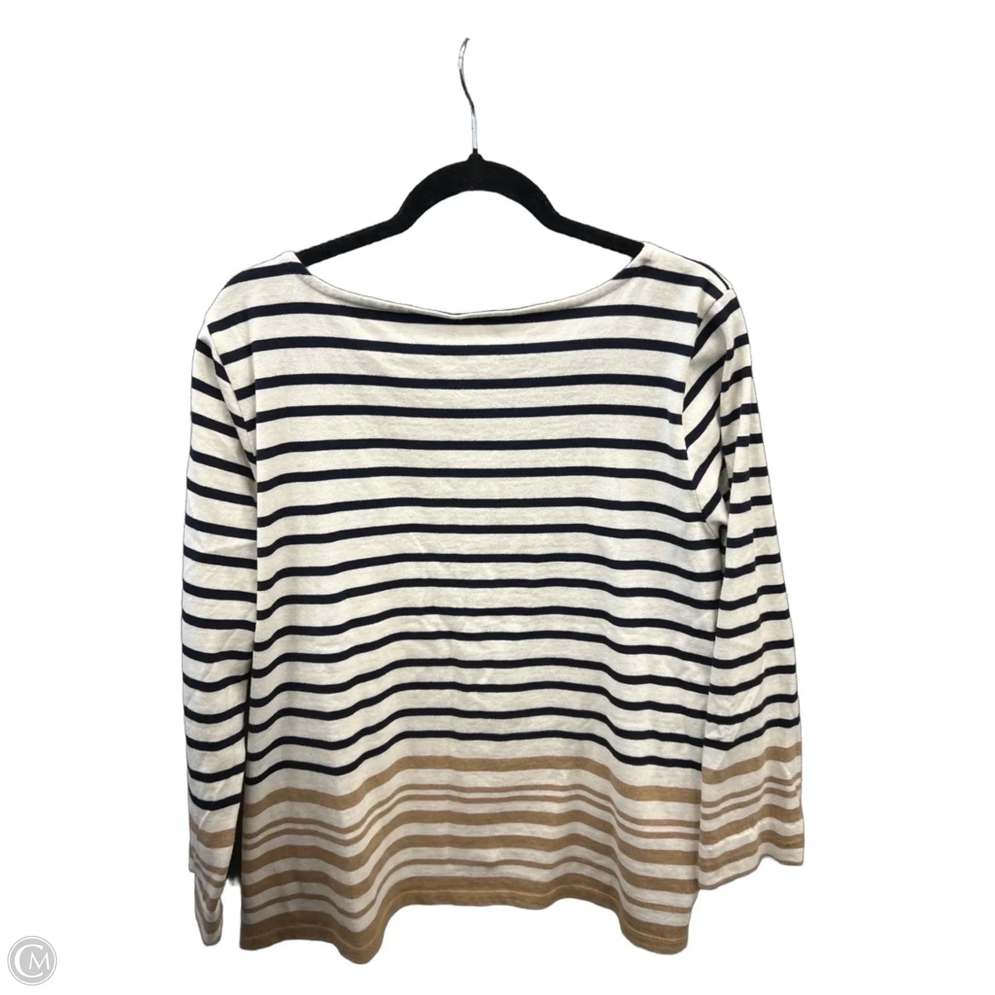 Top Long Sleeve By Talbots In Striped Pattern, Size: Xl