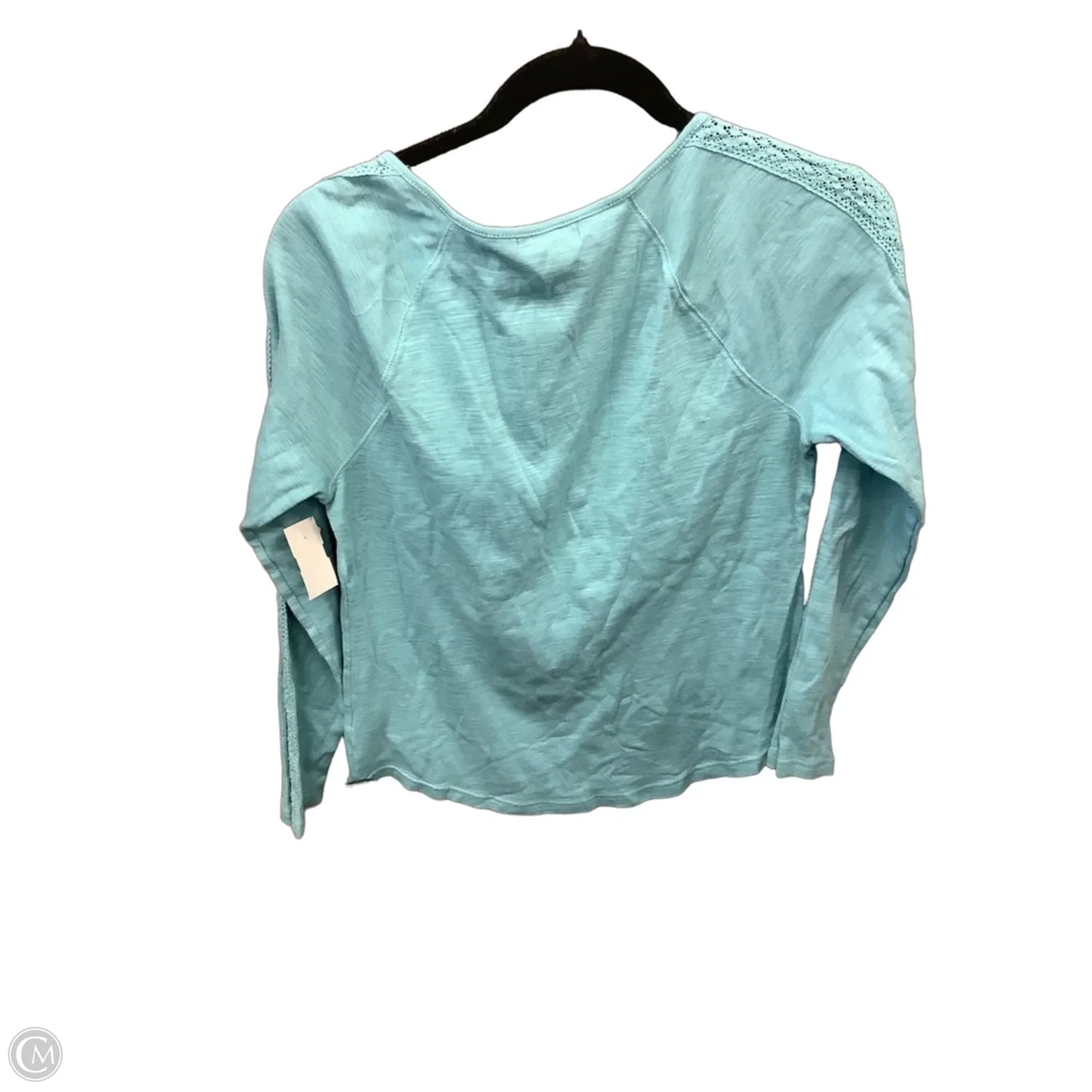 Top Long Sleeve By Chaps In Aqua, Size: L