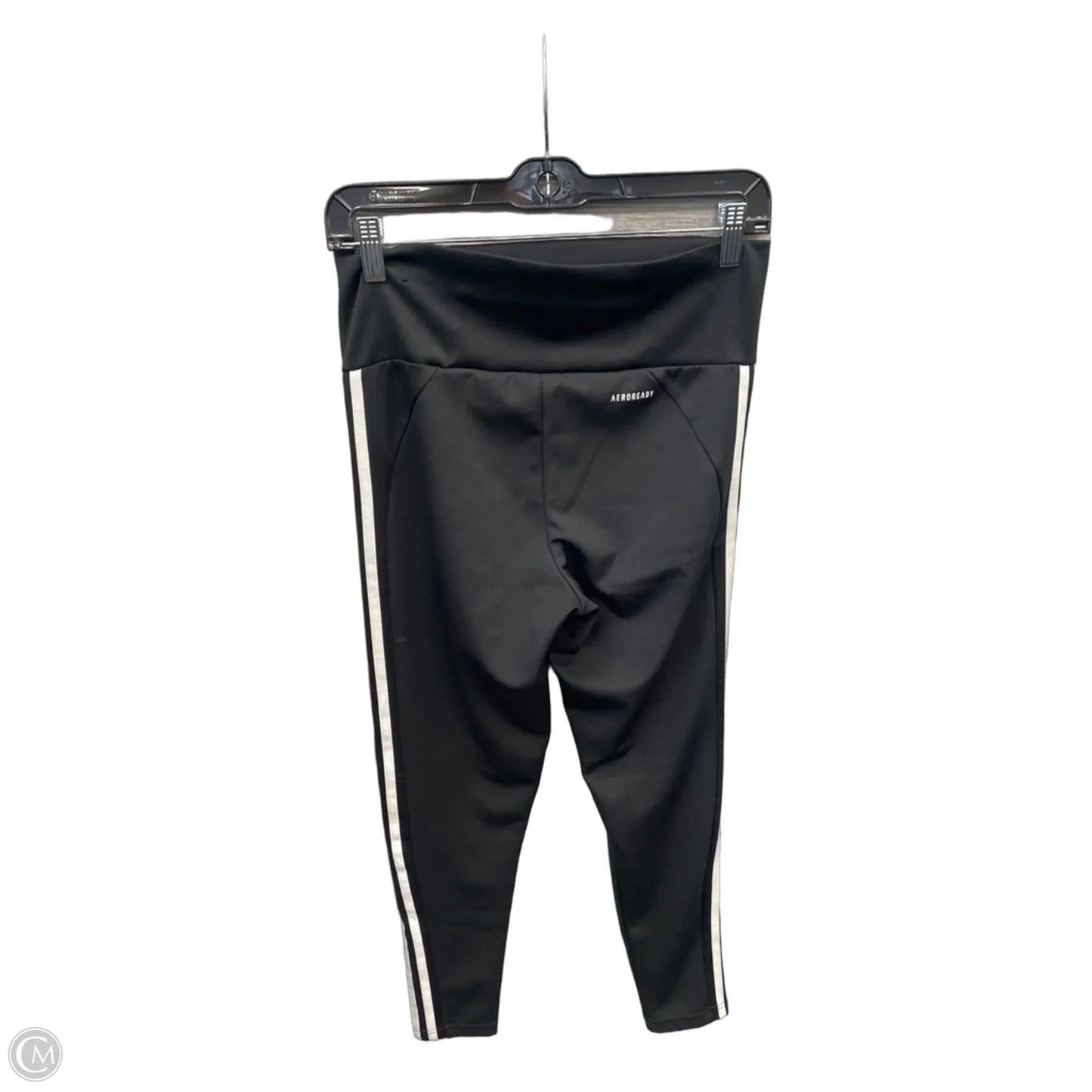 Athletic Leggings By Adidas In Black & White, Size: M