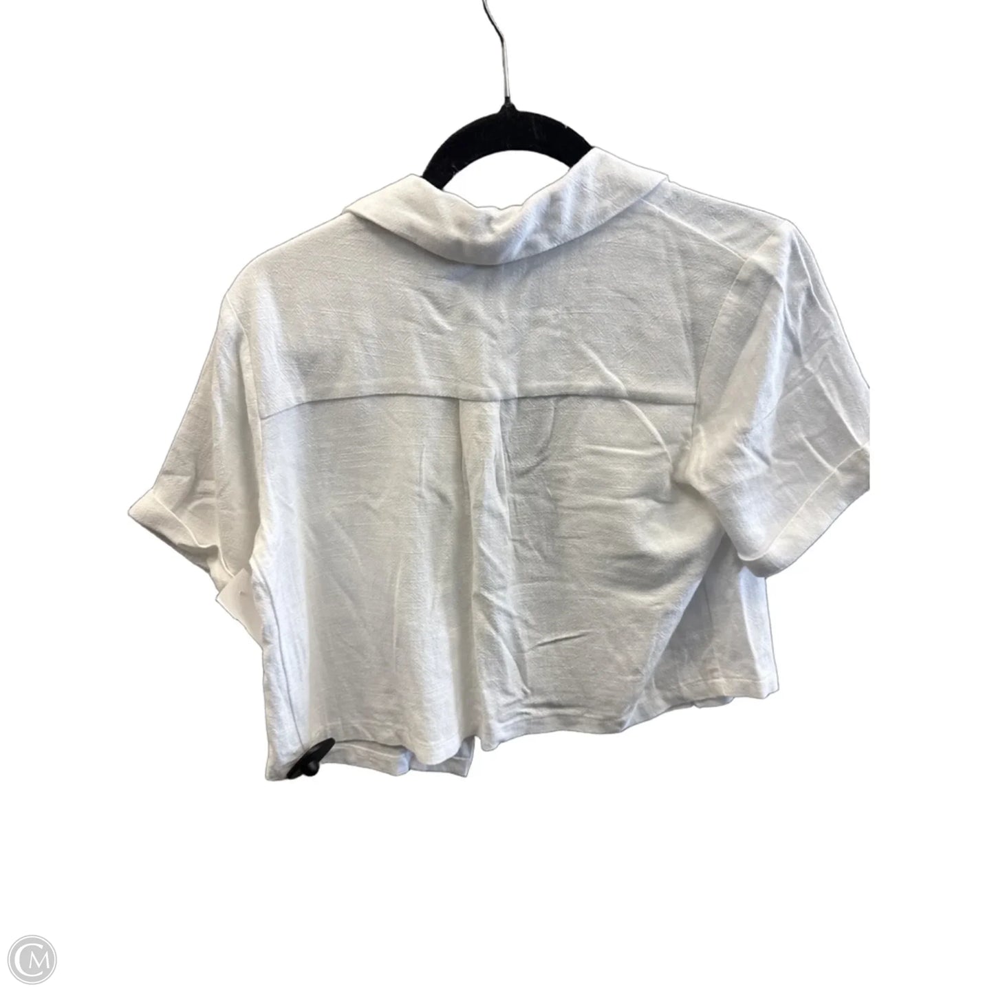Top Short Sleeve By Monteau In White, Size: M