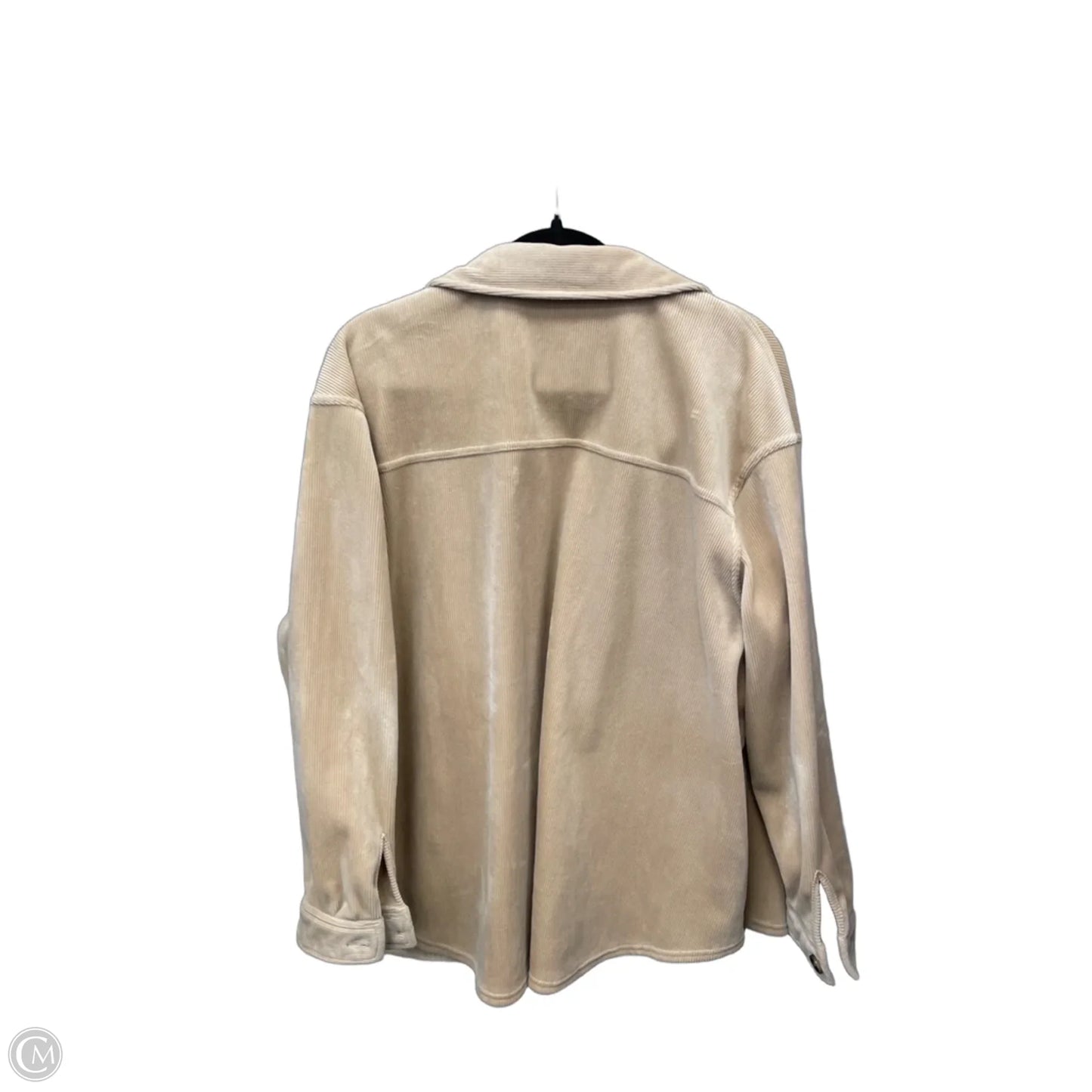 Jacket Shirt By Falls Creek In Beige, Size: 2x