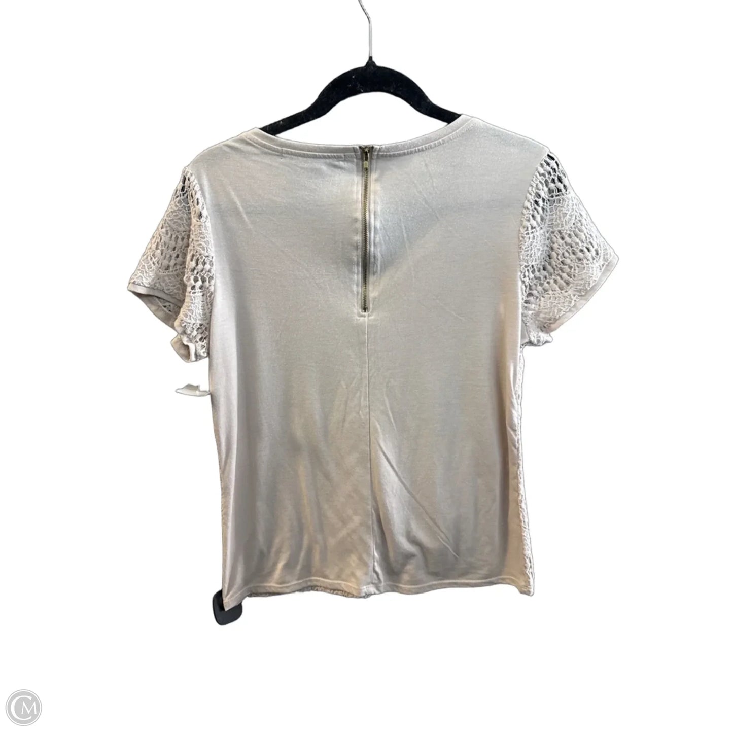 Top Short Sleeve By 89th And Madison In Cream, Size: L