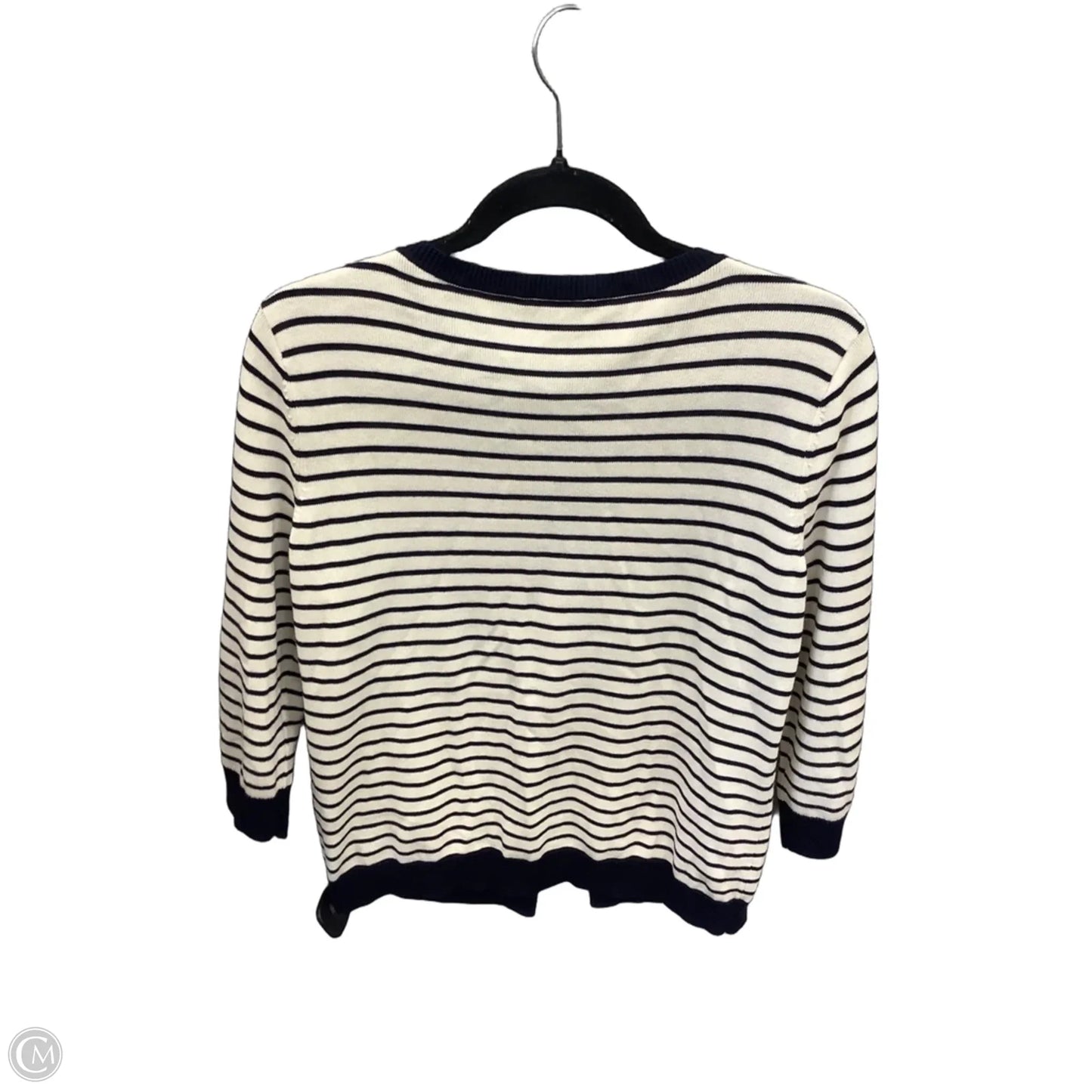Cardigan By Talbots In Striped Pattern, Size: M