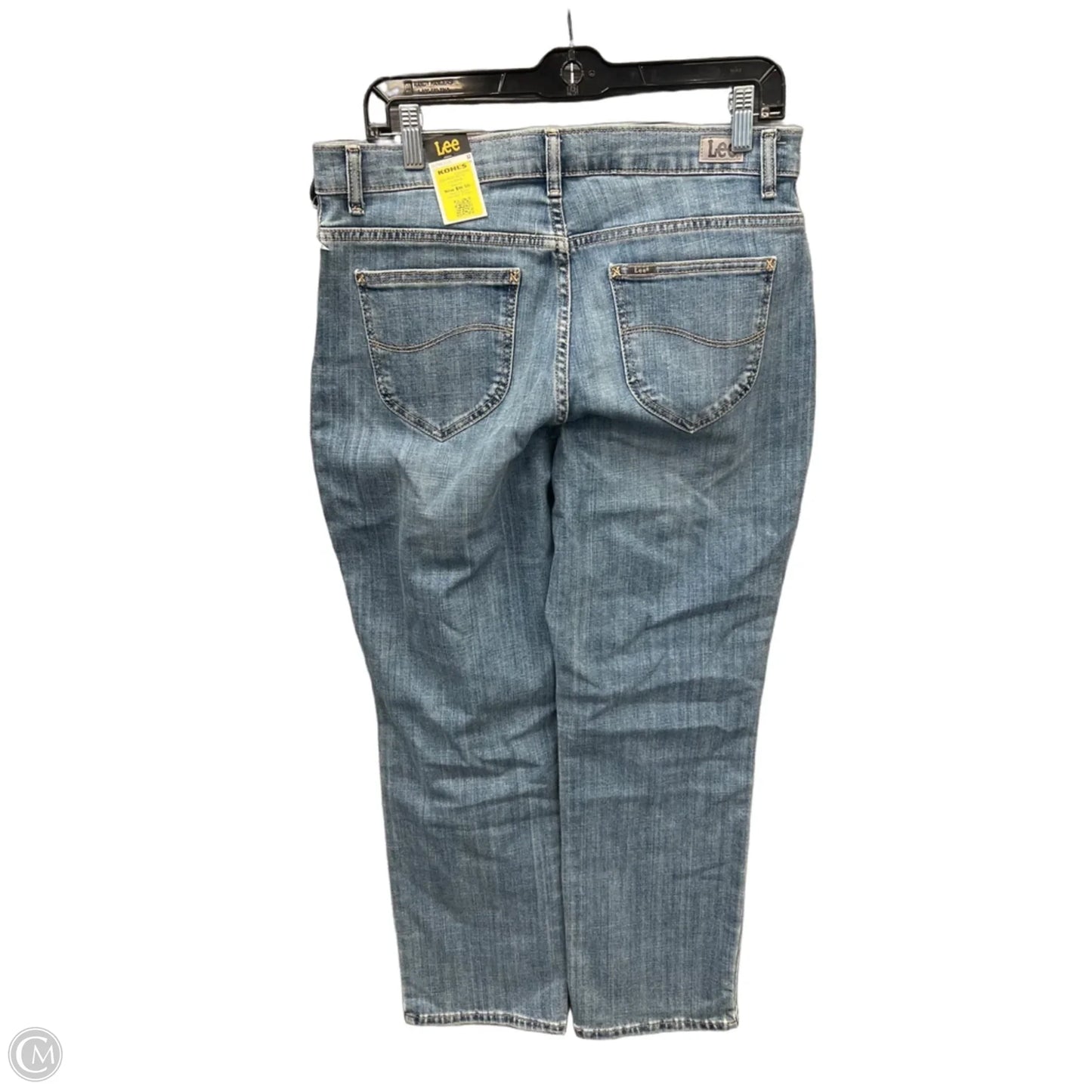 Jeans Straight By Lee In Blue Denim, Size: 12