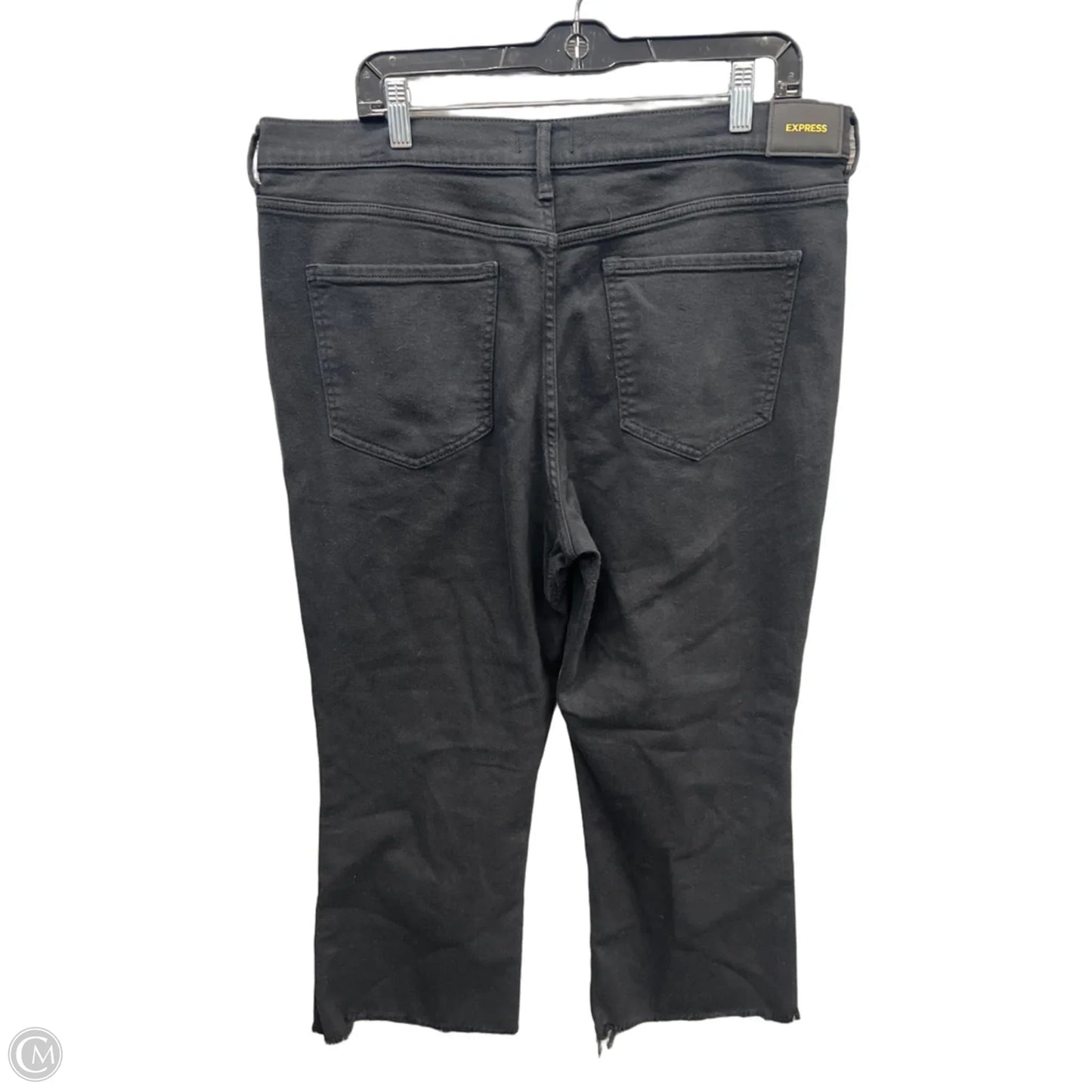 Jeans Straight By Express In Black Denim, Size: 16
