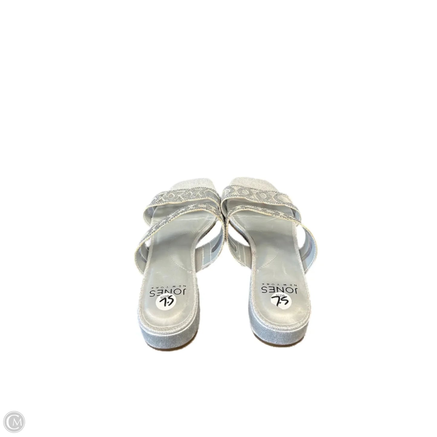 Sandals Heels Block By Jones New York In Silver, Size: 7.5