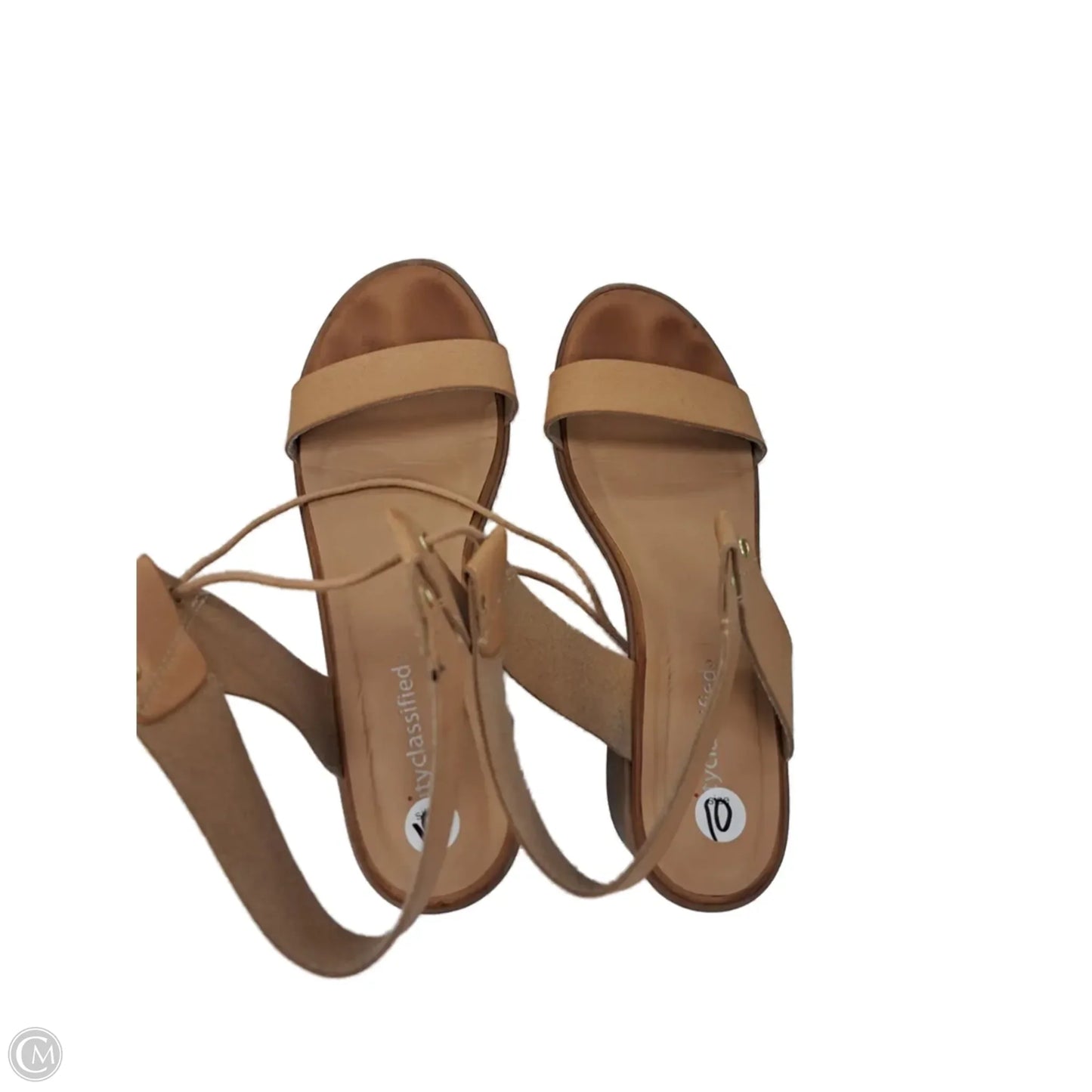 Shoes Heels Block By Clothes Mentor In Beige, Size: 10