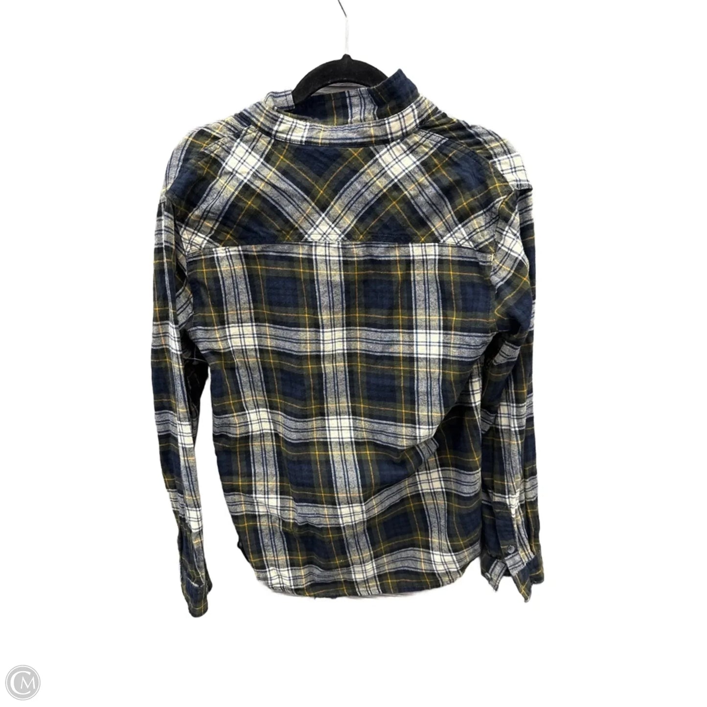 Top Long Sleeve By Clothes Mentor In Plaid Pattern, Size: S