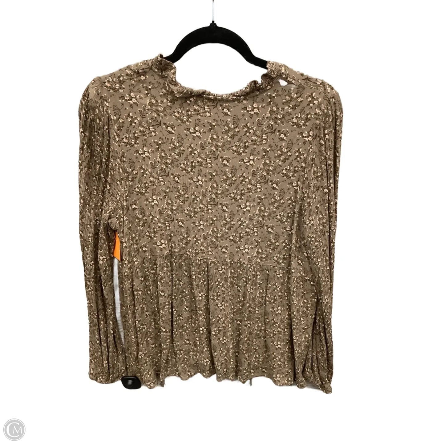 Blouse Long Sleeve By White Birch In Brown, Size: M