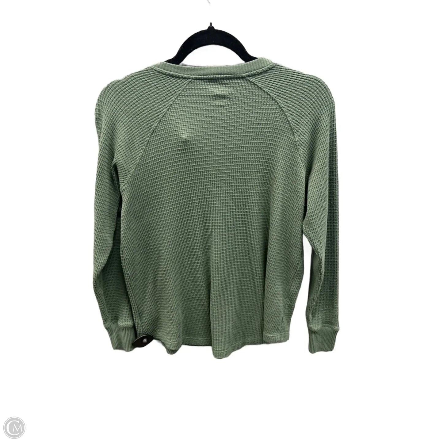 Top Long Sleeve By American Eagle In Green, Size: Xs