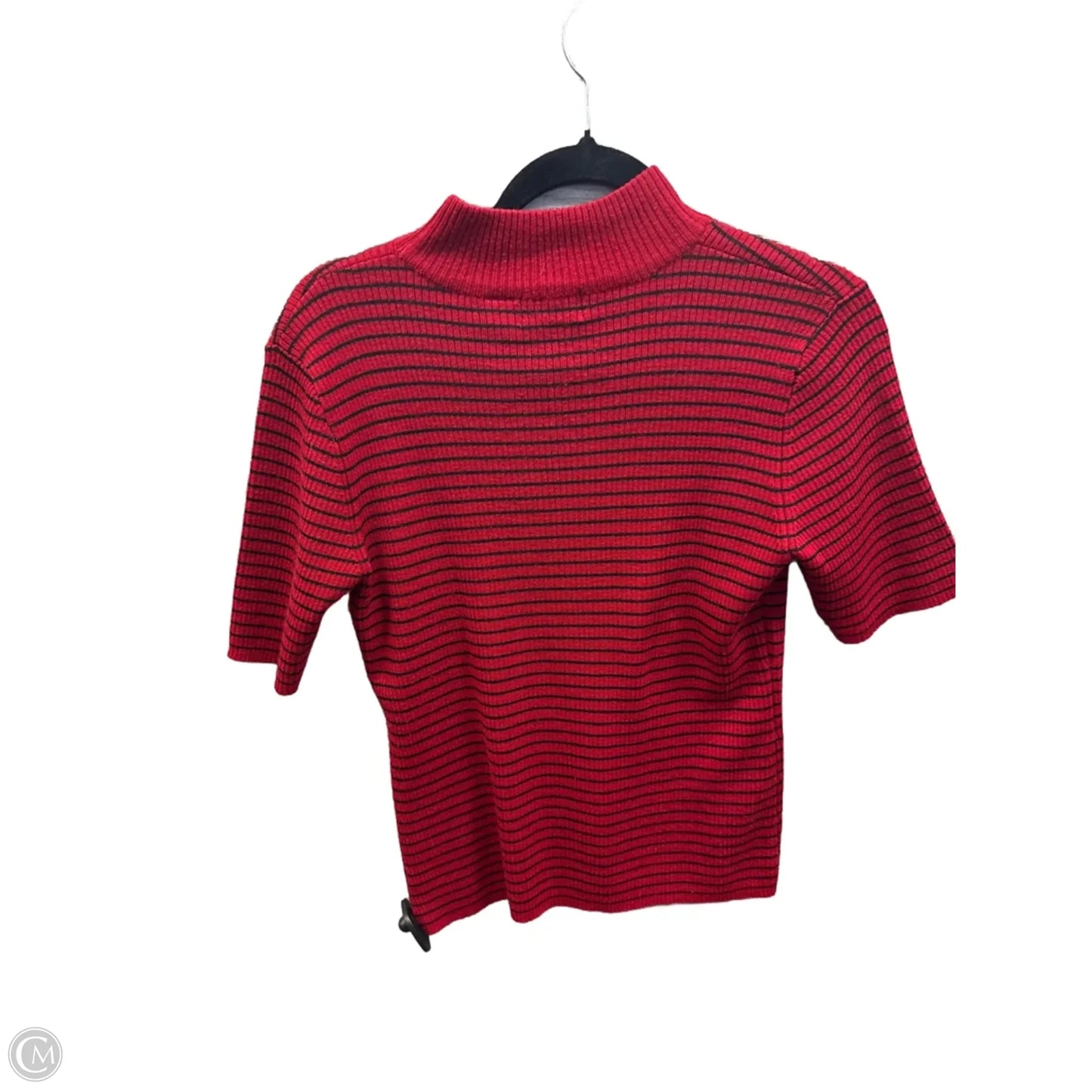Top Short Sleeve By Liz Claiborne In Red, Size: L