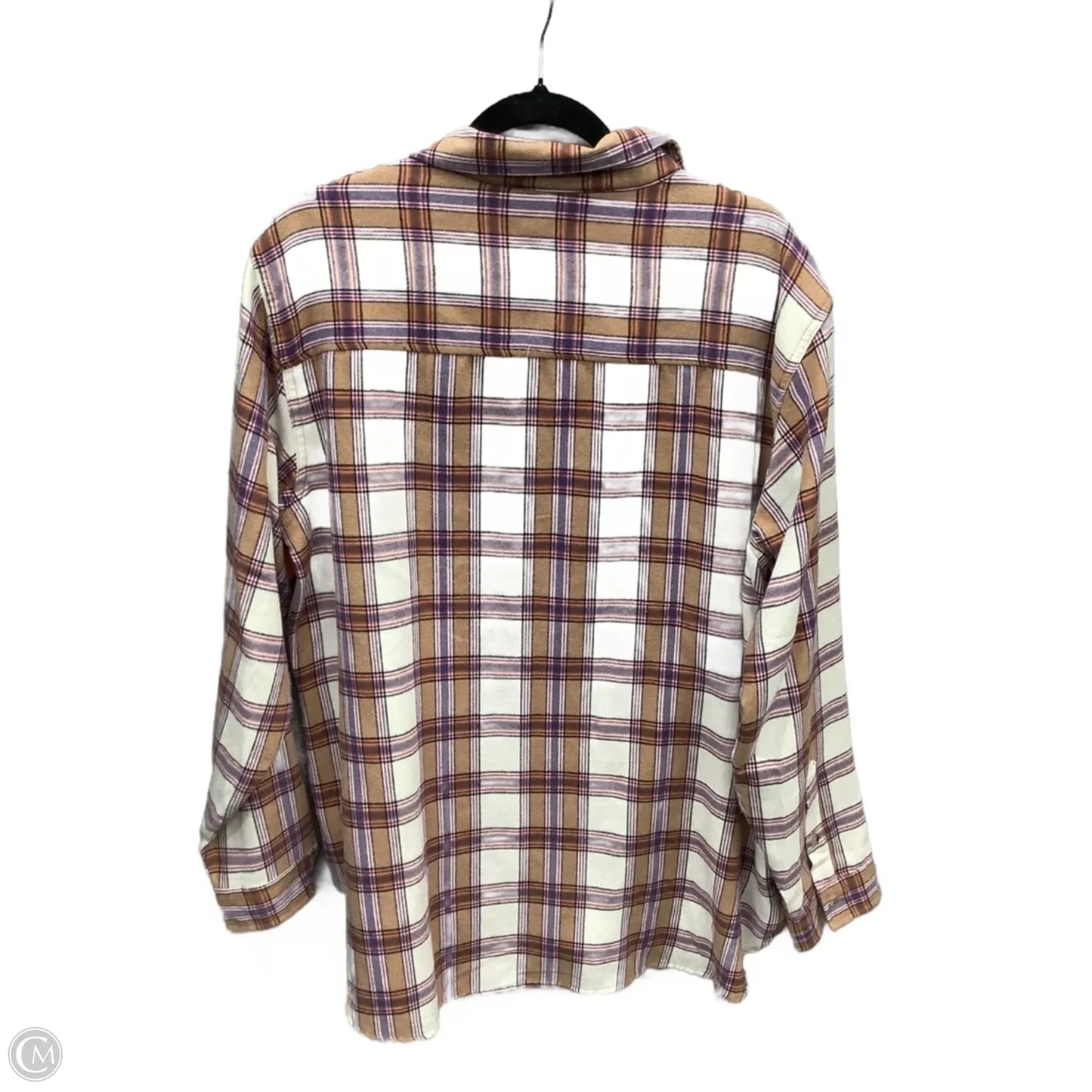 Top Long Sleeve By Jachs Girlfirend In Plaid Pattern, Size: Xxl