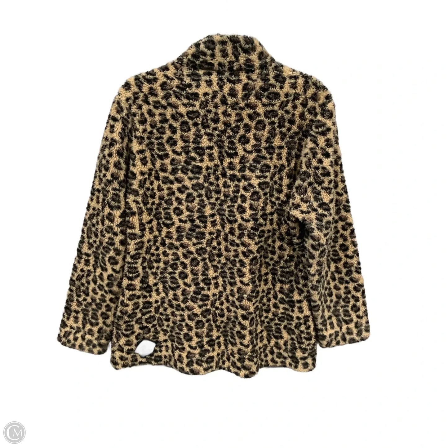 Jacket Faux Fur & Sherpa By Calvin Klein In Animal Print, Size: Xl