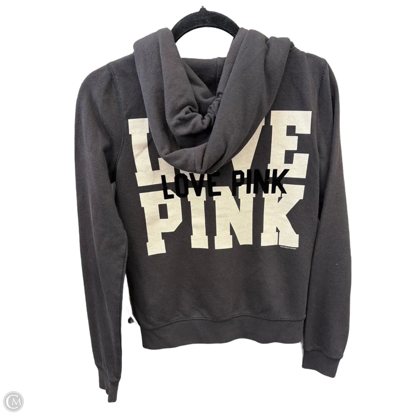 Sweatshirt Hoodie By Pink In Black, Size: Sp