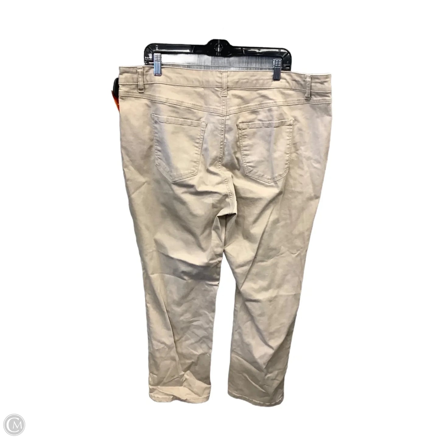 Jeans Straight By Terra & Sky In Tan Denim, Size: 18