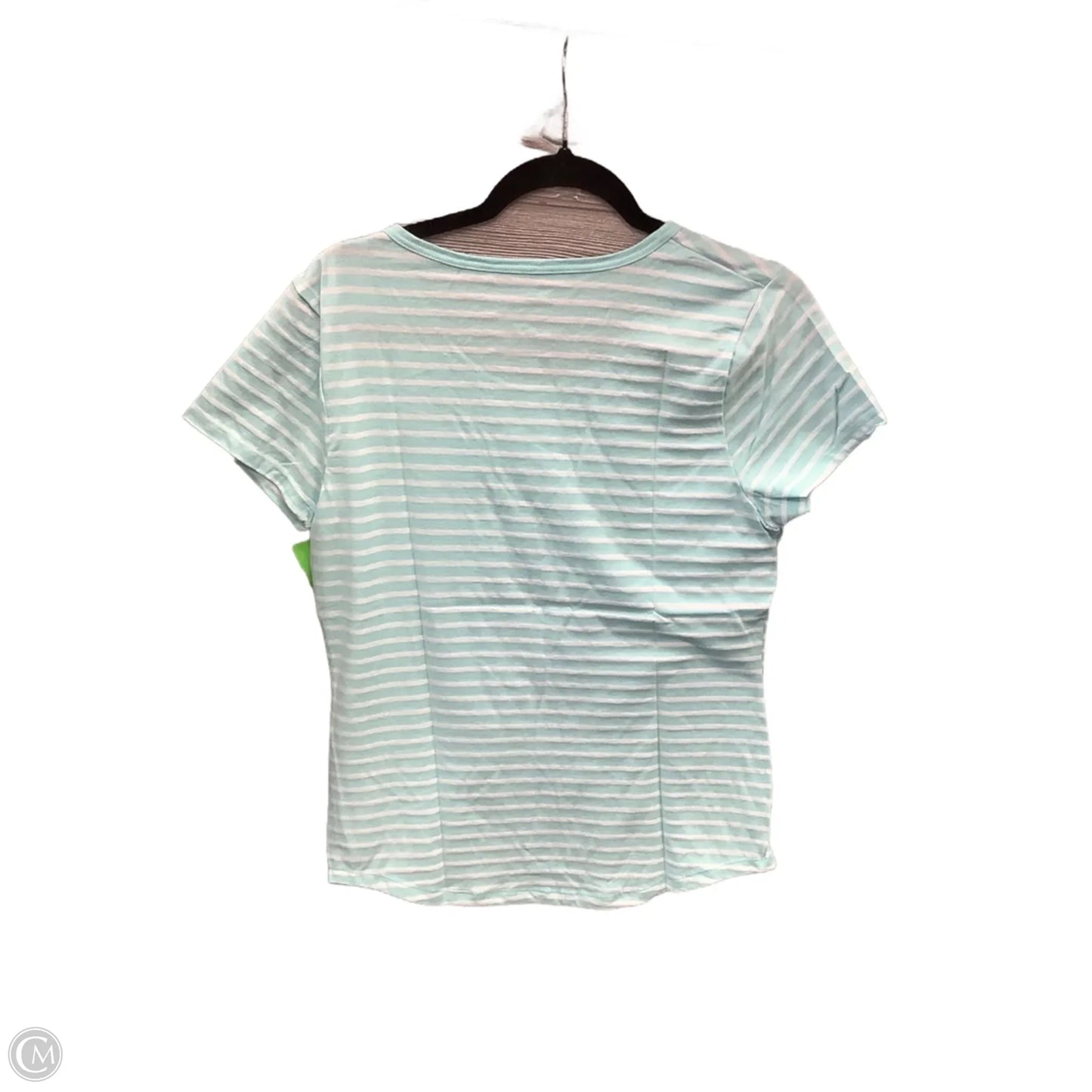 Top Short Sleeve By Hanes In Striped Pattern, Size: M
