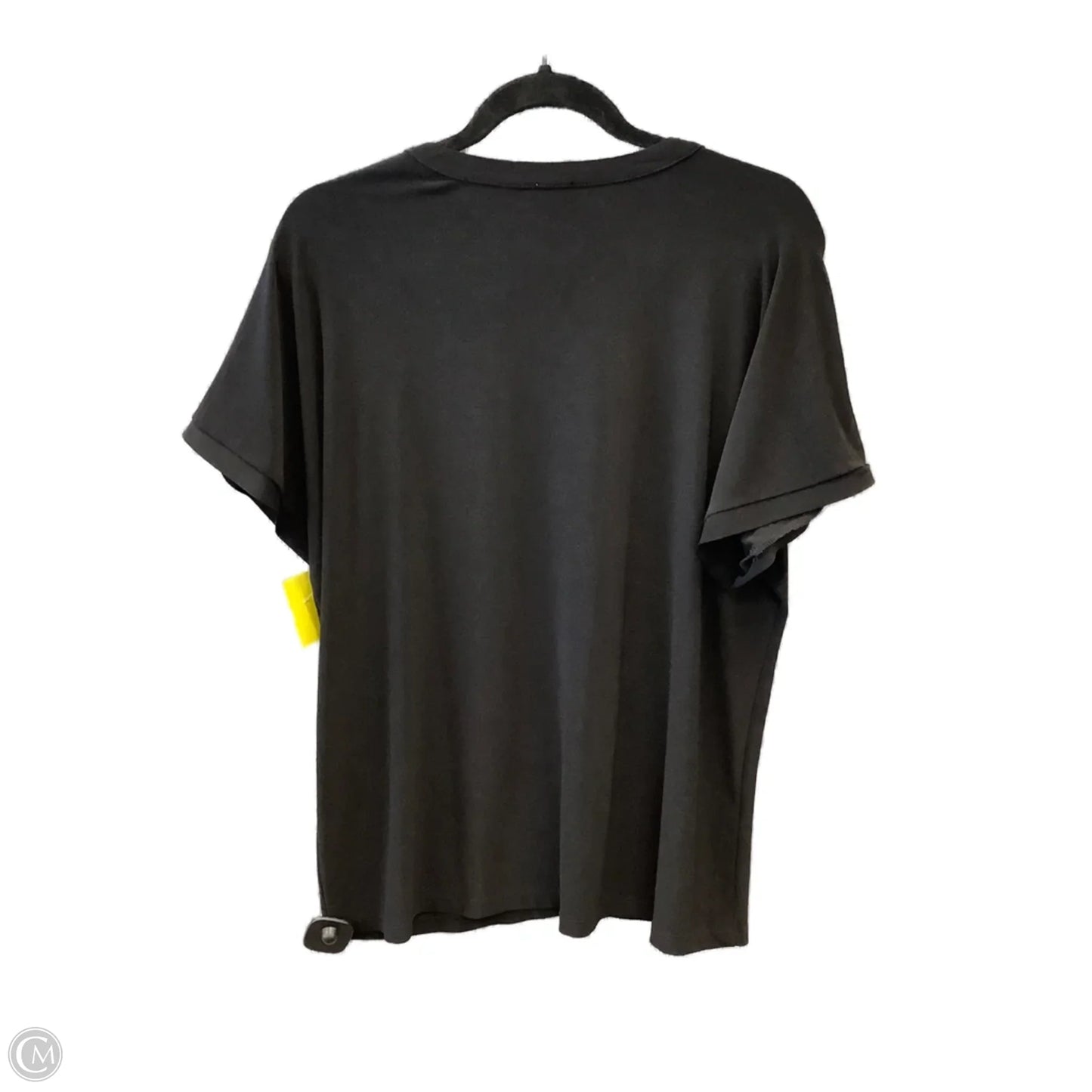 Top Short Sleeve By Anne Klein In Black, Size: L