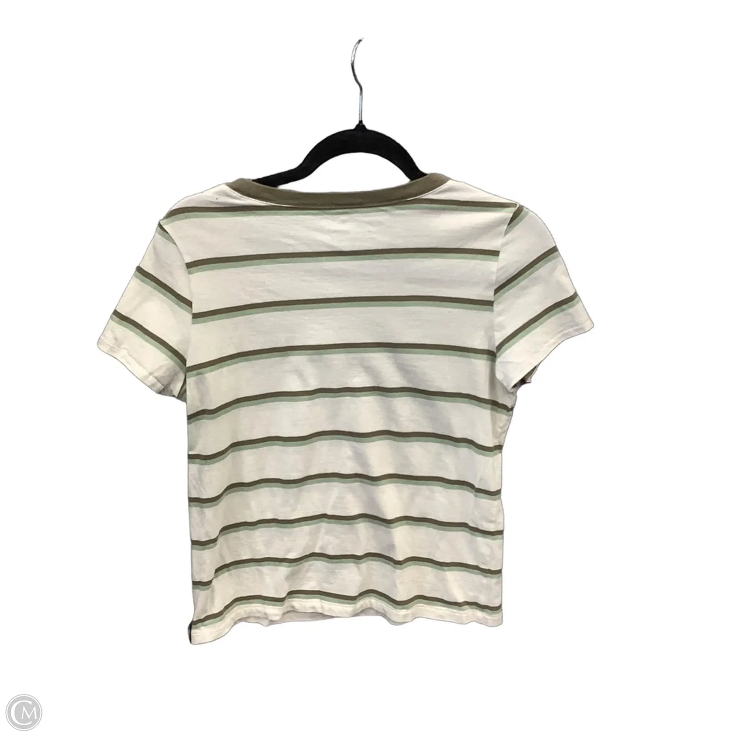 Top Short Sleeve By Madewell In Striped Pattern, Size: S