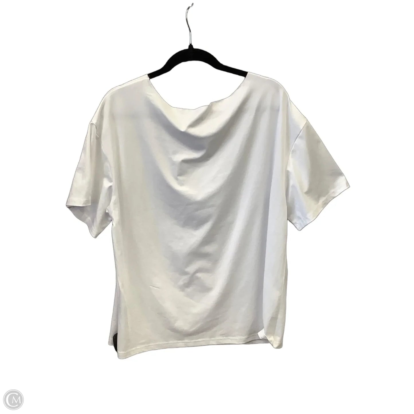 Top Short Sleeve By Shein In White, Size: M