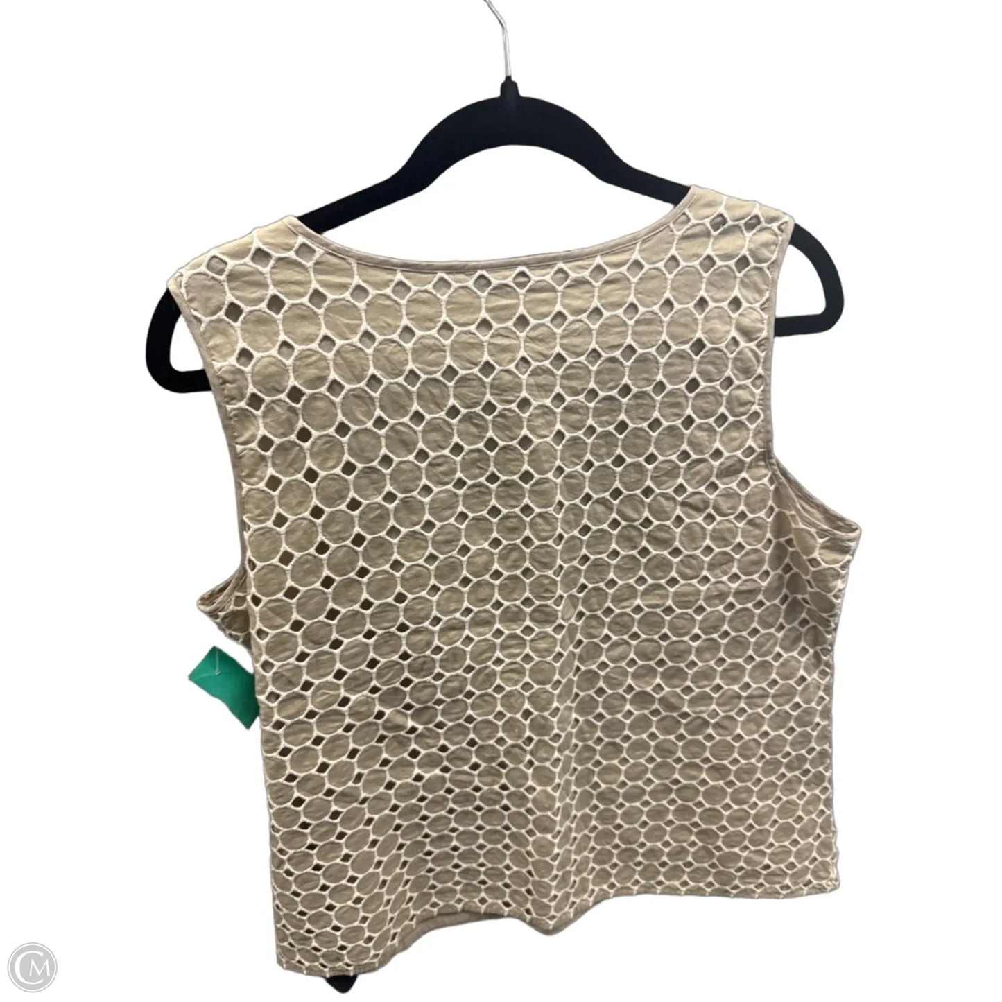 Top Sleeveless By Talbots In Beige, Size: Xl