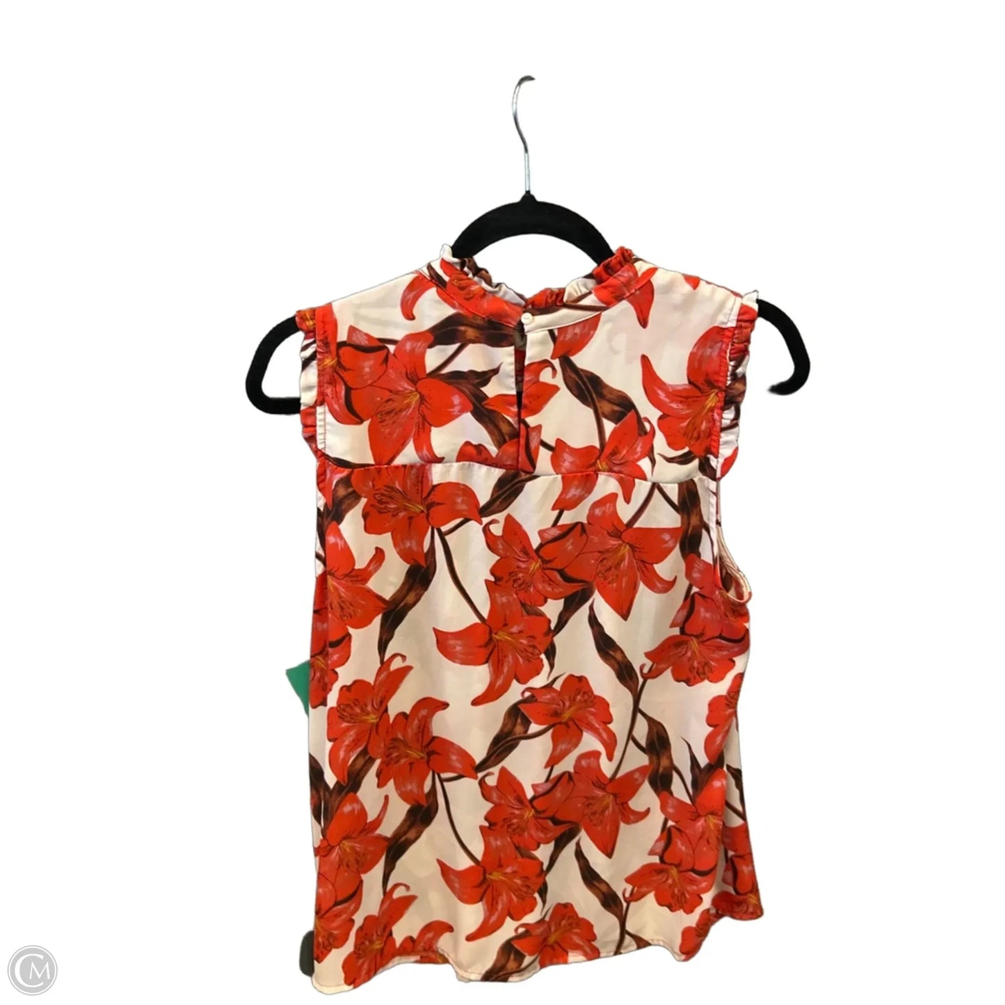 Top Sleeveless By Kenar In Red, Size: L