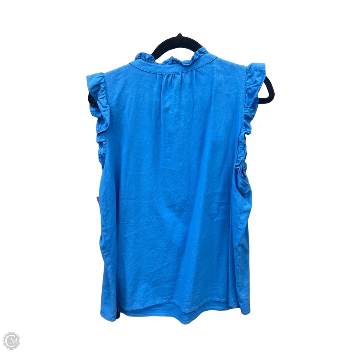 Top Sleeveless By Loft In Blue, Size: L