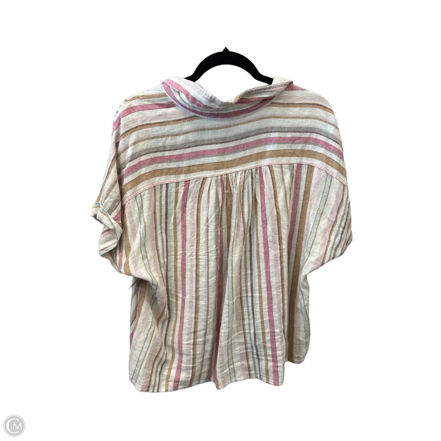 Top Short Sleeve By Maurices In Striped Pattern, Size: Xxl