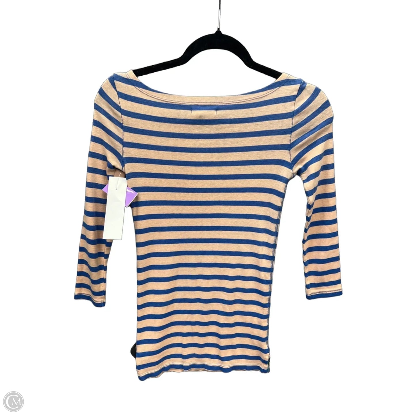 Top 3/4 Sleeve By American Eagle In Striped Pattern, Size: Sp