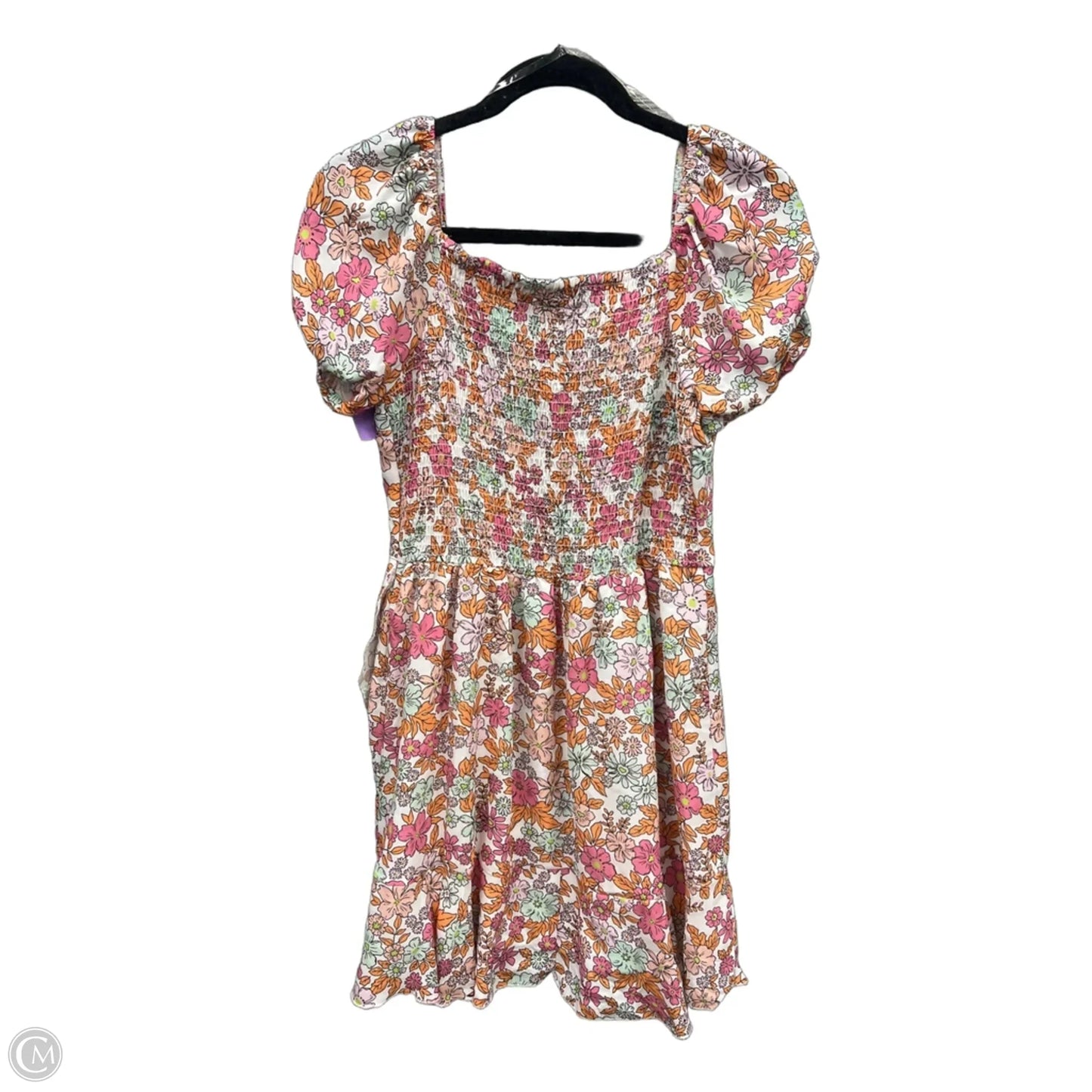 Dress Casual Short By Pink Lily In Floral Print, Size: M