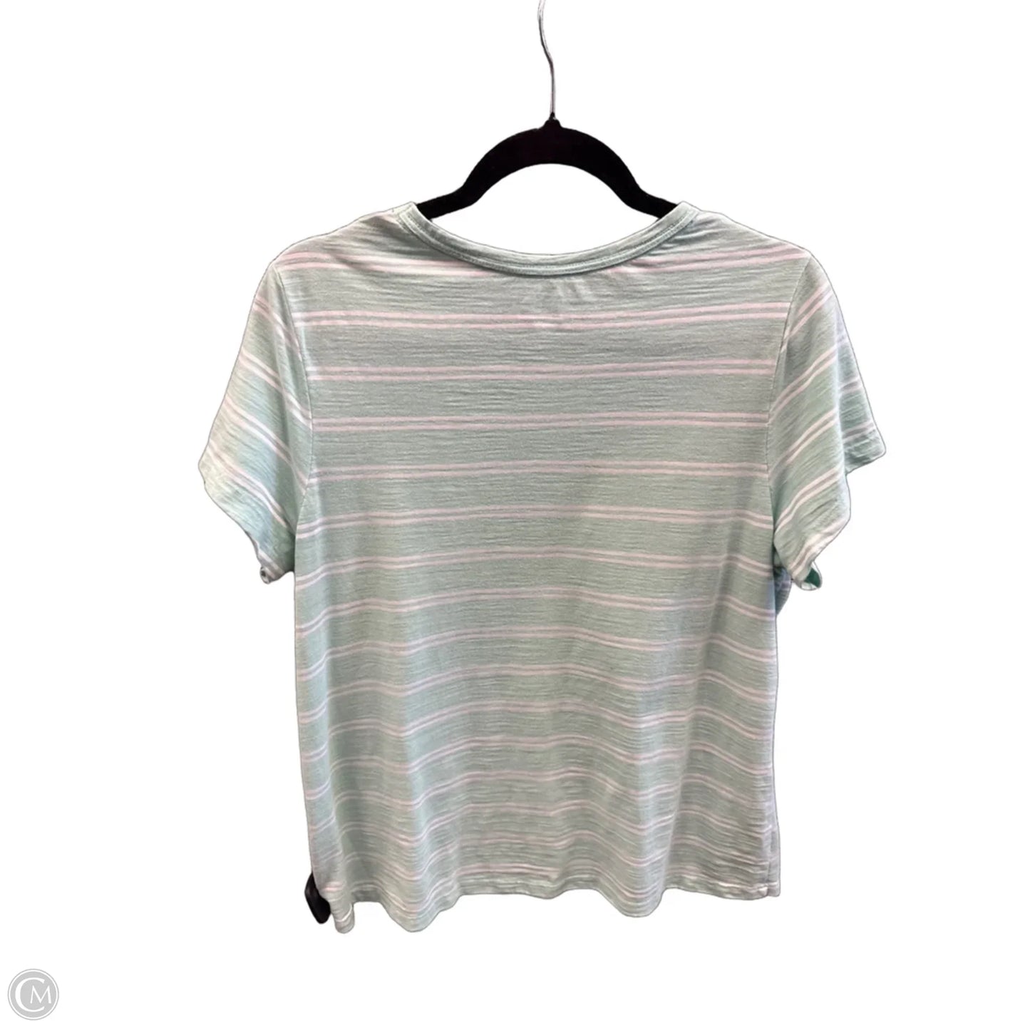 Top Short Sleeve Basic By Time And Tru In Striped Pattern, Size: Xl