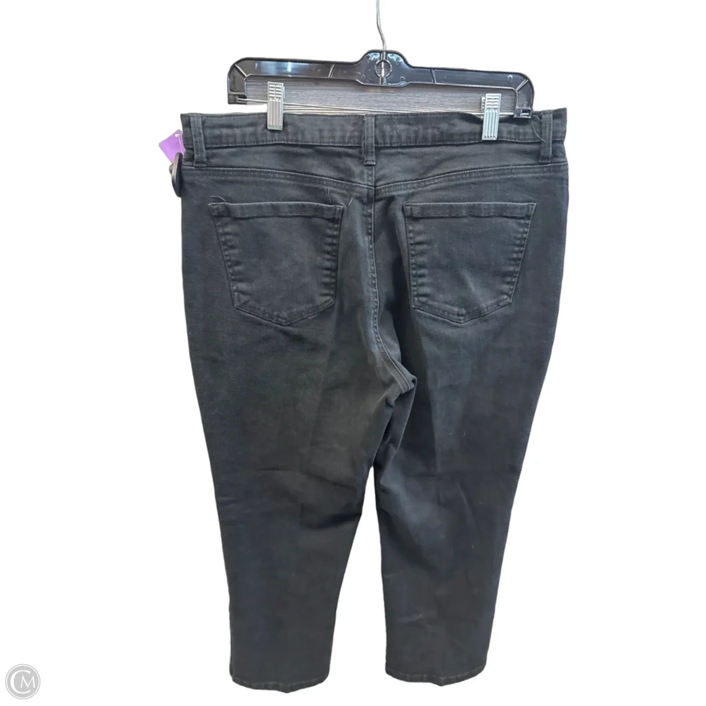 Jeans Straight By Gloria Vanderbilt In Black Denim, Size: 16