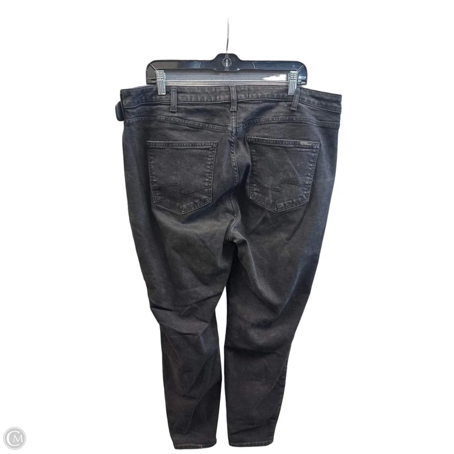 Jeans Skinny By Silver In Black Denim, Size: 18