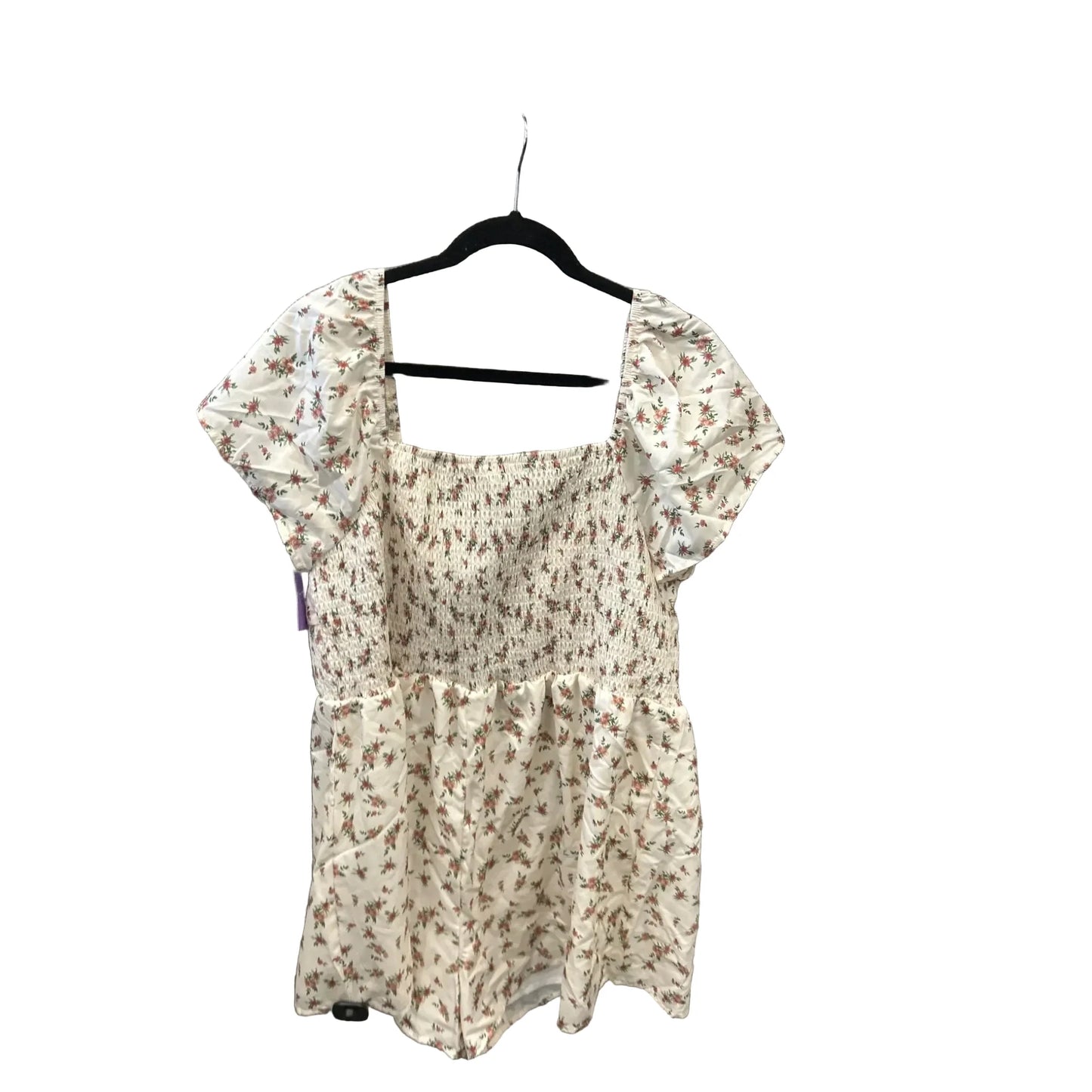 Romper By Shein In Cream, Size: 3x