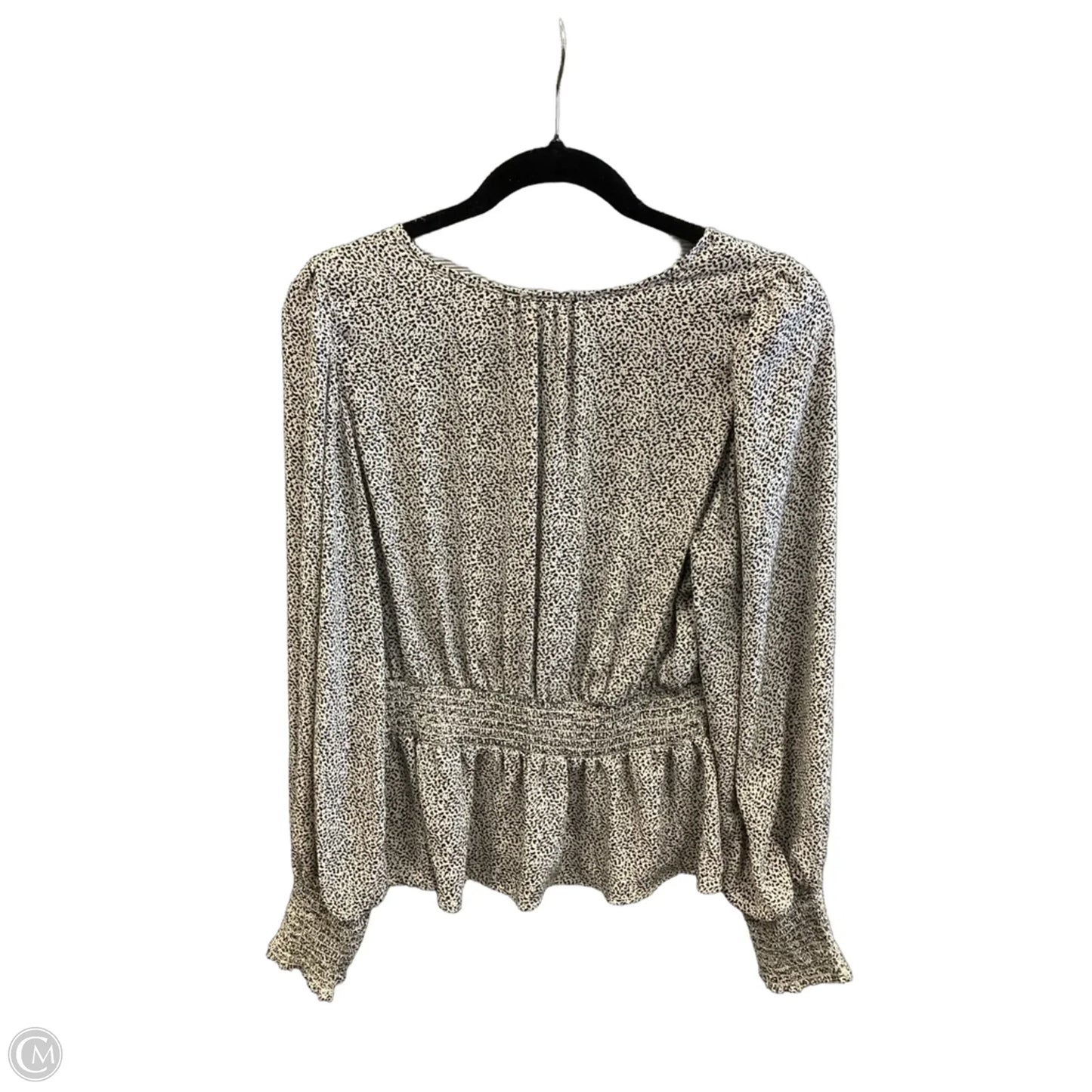 Blouse Long Sleeve By Sienna Sky In Black & White, Size: L