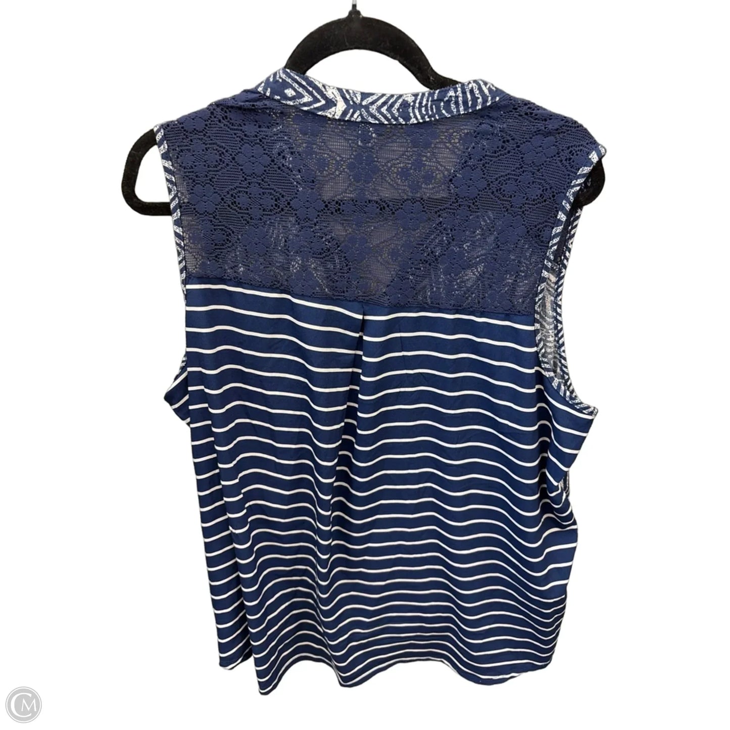 Top Sleeveless By French Laundry In Blue, Size: 2x