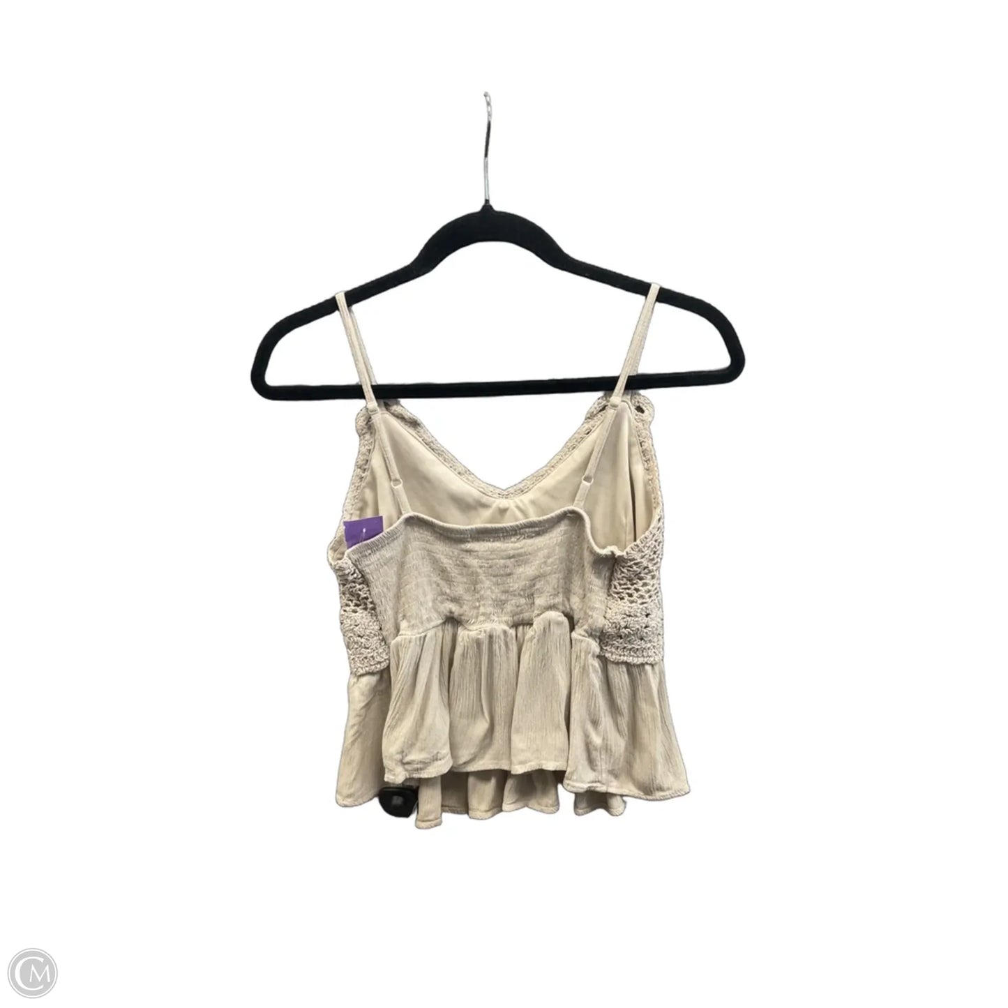 Top Sleeveless By Ultra Flirt In Beige, Size: Xl