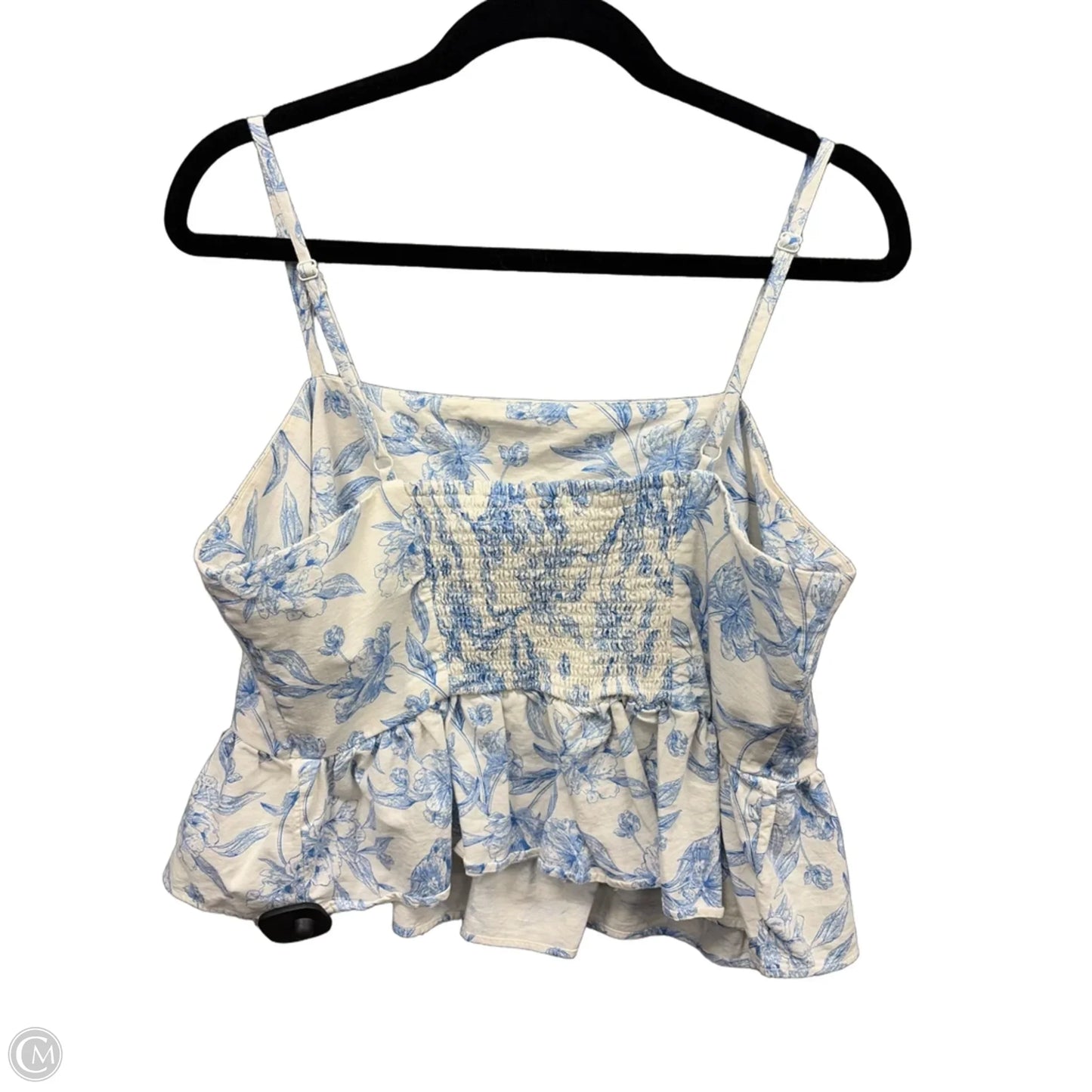 Top Sleeveless By A New Day In Blue & White, Size: Xxl