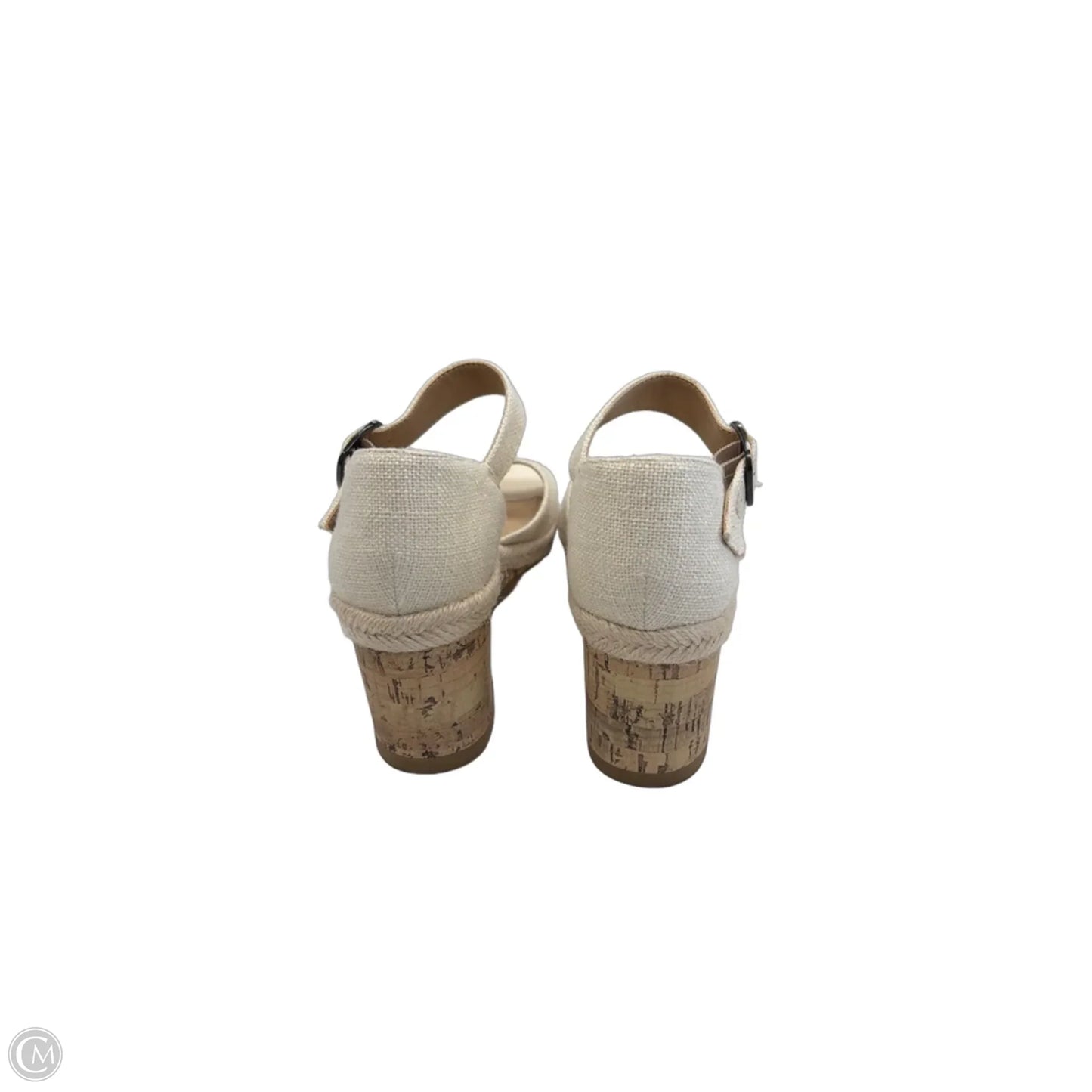 Sandals Heels Wedge By Life Stride In Cream, Size: 7