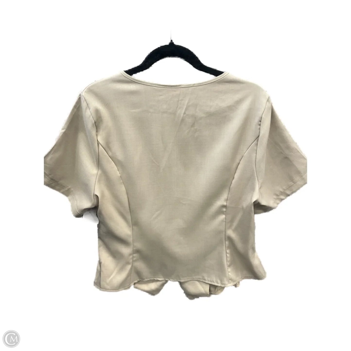 Top Short Sleeve By Shein In Tan, Size: Xl