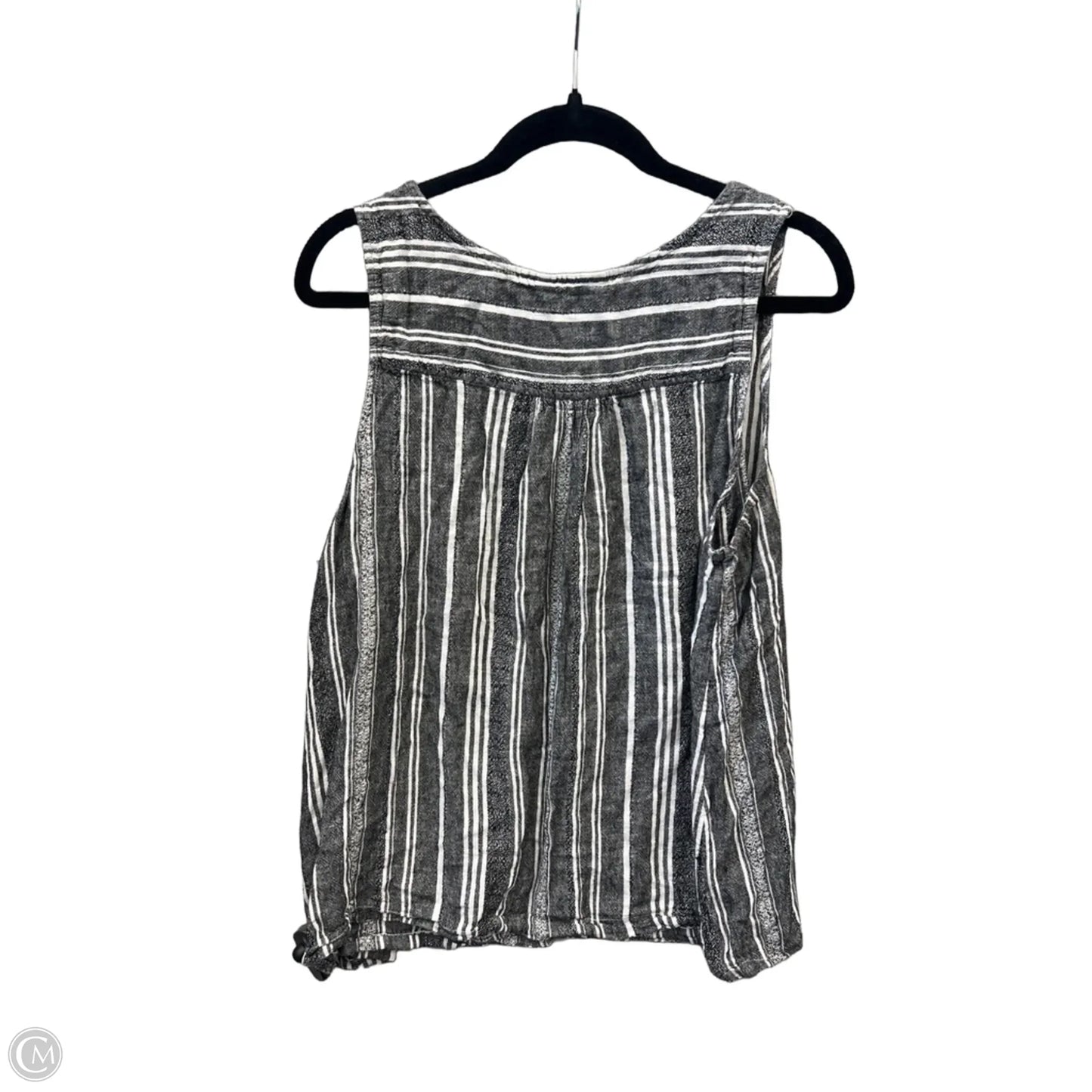 Top Sleeveless By Time And Tru In Striped Pattern, Size: Xl
