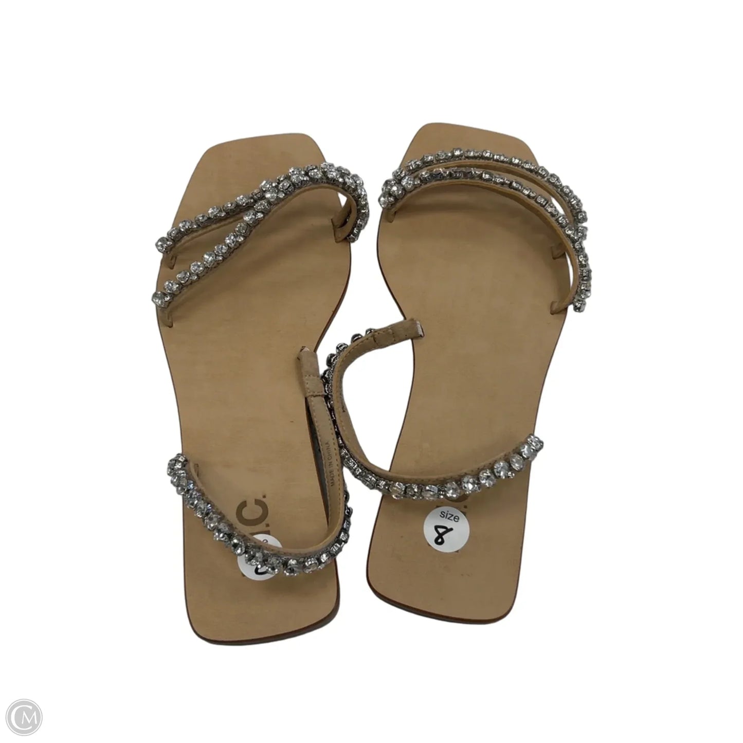 Sandals Flats By Inc In Silver, Size: 8