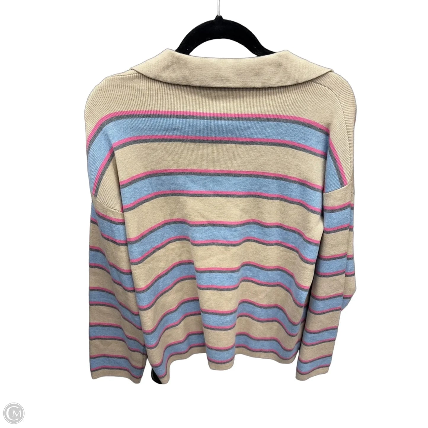 Sweatshirt Collar By Clothes Mentor In Striped Pattern, Size: M